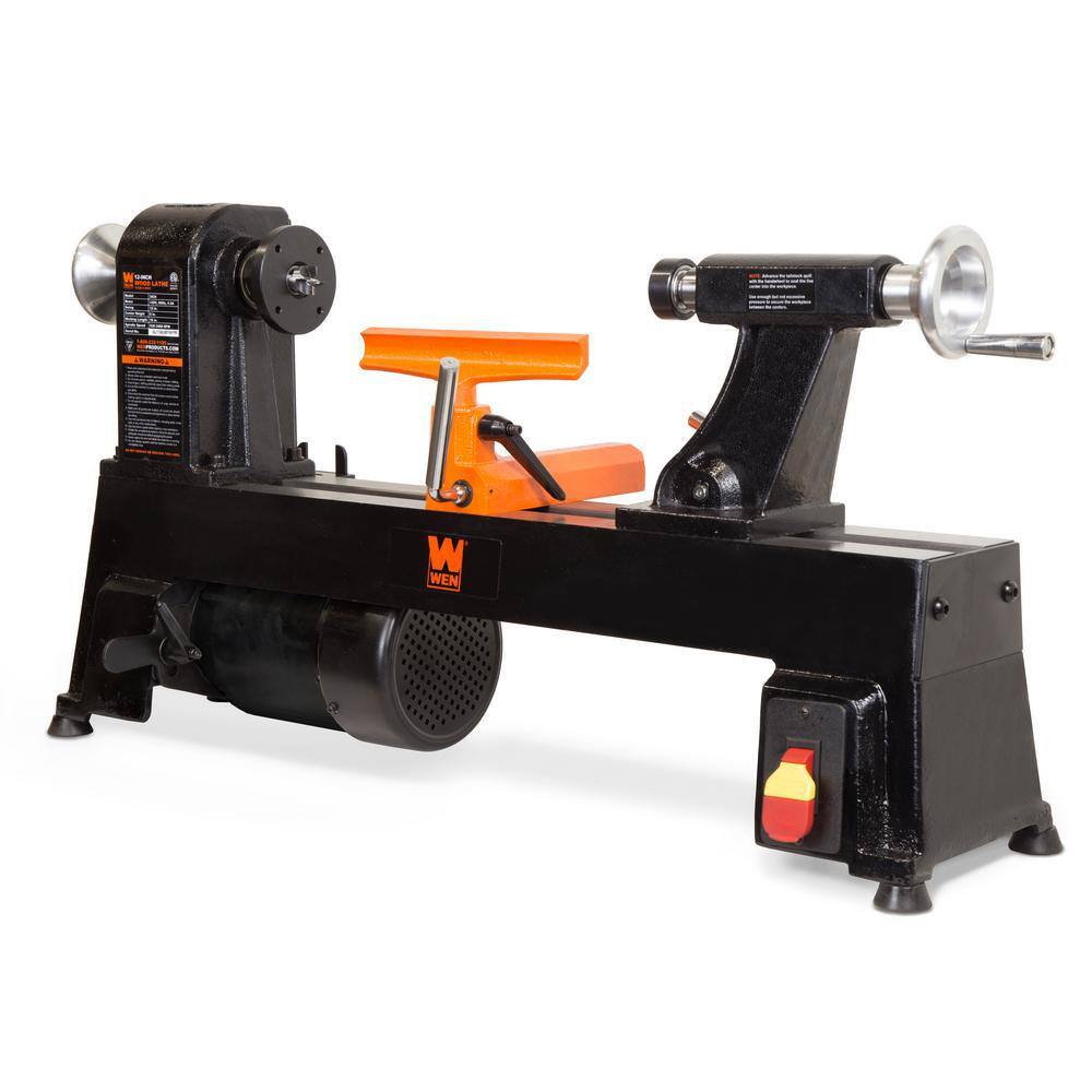 WEN LA3424 4.5 Amp 12 in. x 18 in. 5-Speed Benchtop Wood Lathe