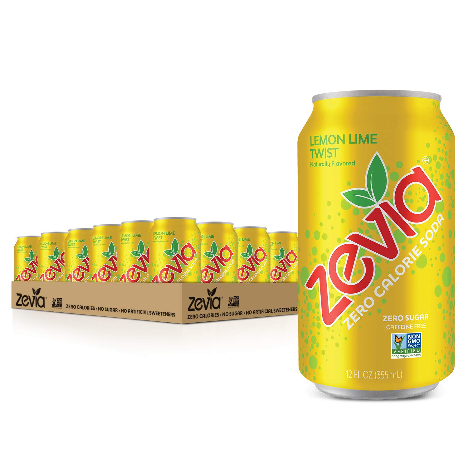 Zevia Zero Calorie Soda. Lemon Lime Twist. 12 Ounce Cans (Pack of 24)