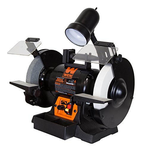WEN Products 5-Amp 8-Inch Variable Speed Bench Grinder with Flexible Work Light