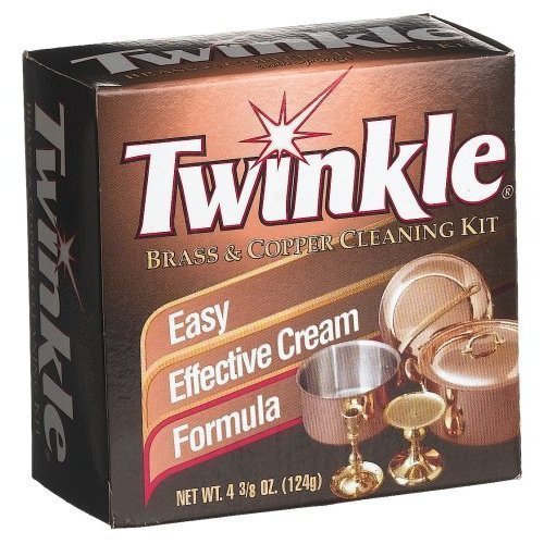 Twinkle Brass & Copper Cleaning Kit. Easy Effective Cream Formula. 4.38oz 2 Pack