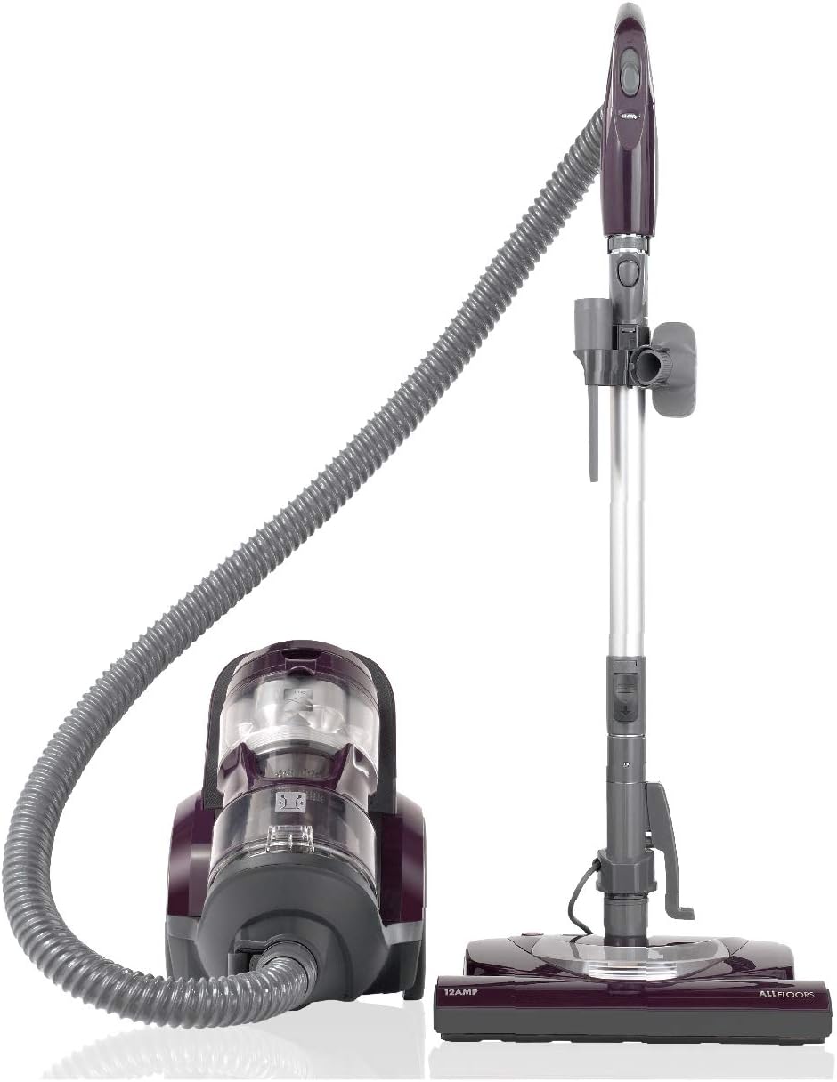 Kenmore Friendly Lightweight Bagless Compact Canister Vacuum with Pet Powermate. HEPA. Extended Telescoping Wand. Retractable Cord and 2 Cleaning Tools. Eggplant
