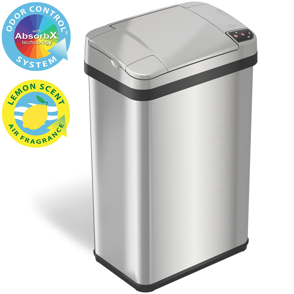 iTouchless 4-Gal Multifunction Sensor Trash Can. Stainless Steel
