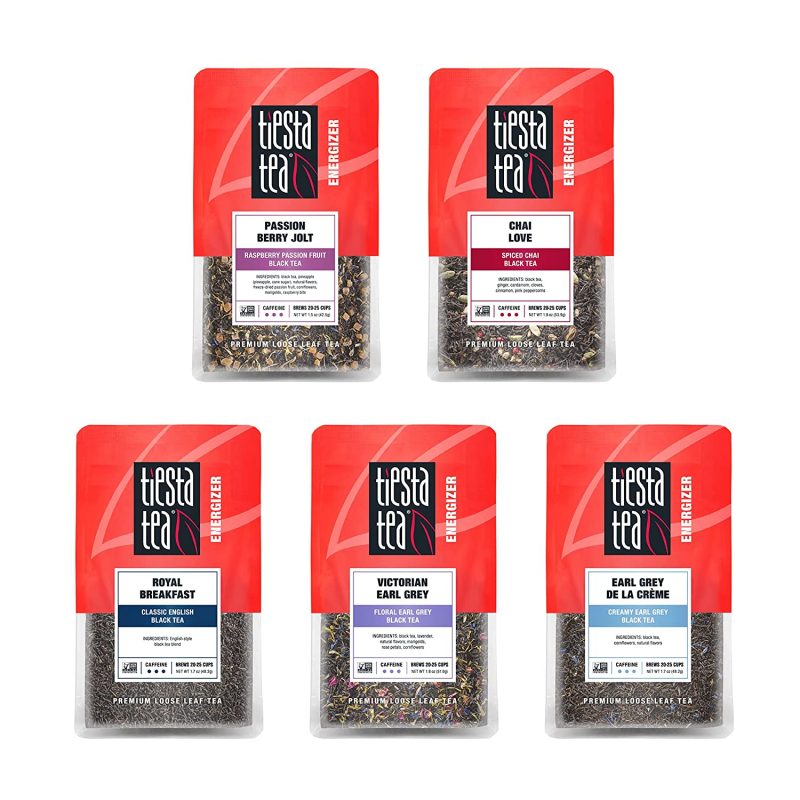 Tiesta Tea. Loose Leaf Black Tea Pack. 5 Pouches