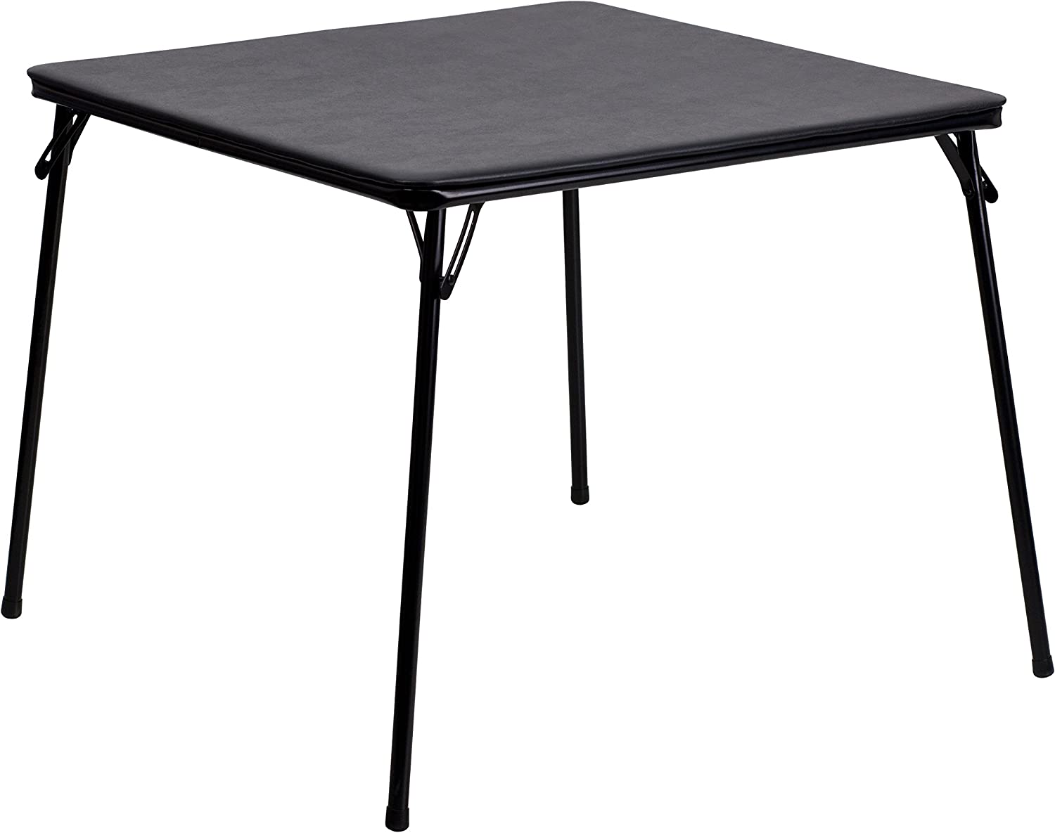 Flash Furniture Folding Card Table - Black Foldable Card Table Square - Portable Table with Collapsible Legs. Adults