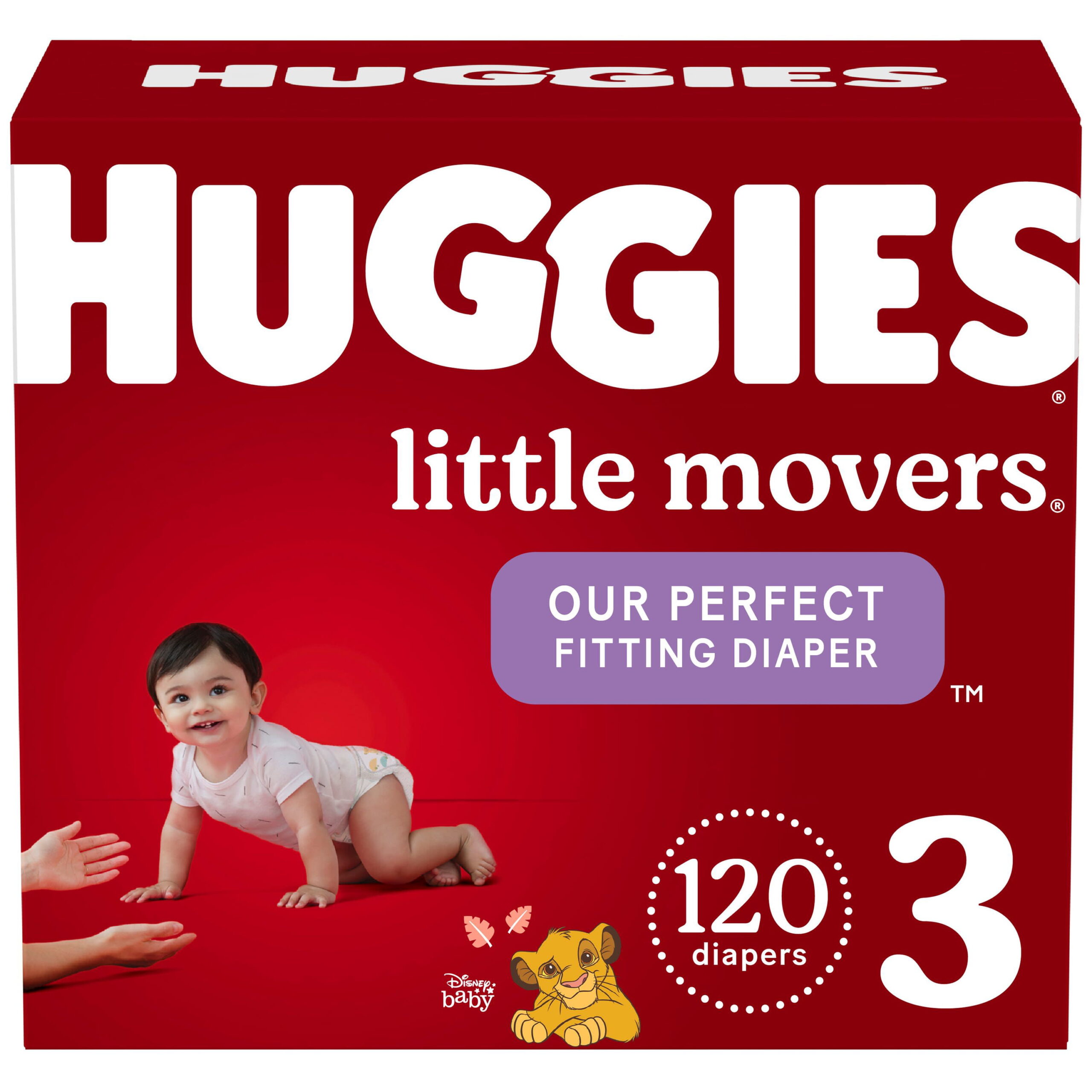 Huggies Little Snugglers. 120 Count. Size 3 (16-28 lbs)
