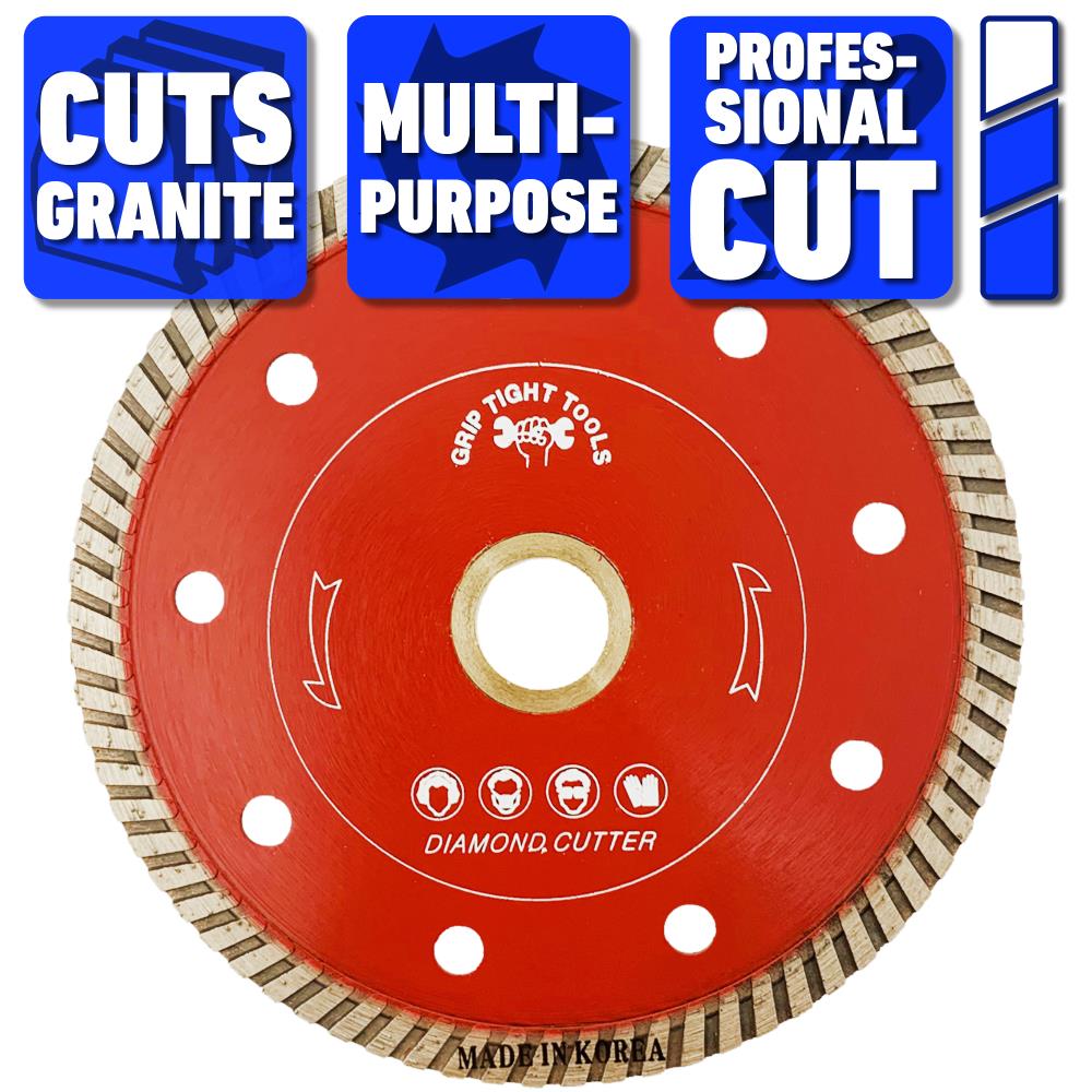 Grip Tight Tools Professional 4-1/2-in Wet/Dry Turbo Rim Diamond Saw Blade