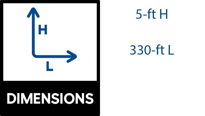 Tenax 330-ft x 5-ft Black Hdpe Extruded Mesh Rolled Fencing with Mesh Size 2-in x 2-in