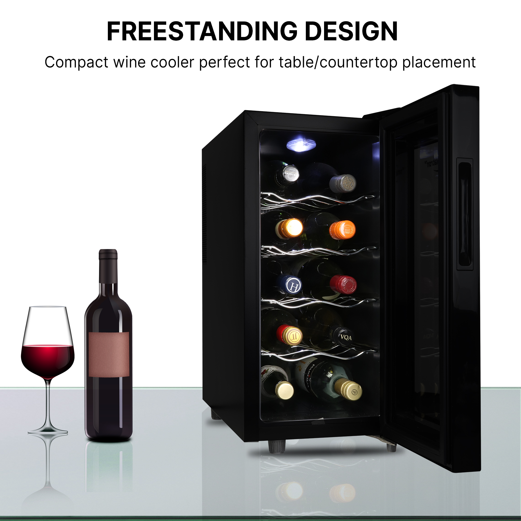 Koolatron 10 Bottle Wine Cooler. Thermoelectric Freestanding Wine Fridge