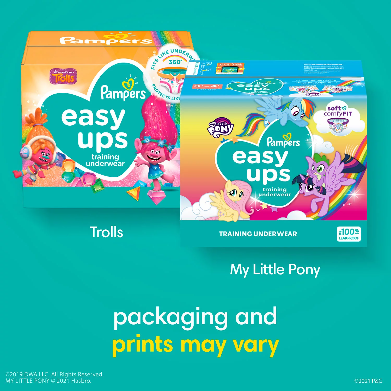 Pampers Easy Ups Training Pants Girls and Boys. 4T-5T (Size 6). 104 Count