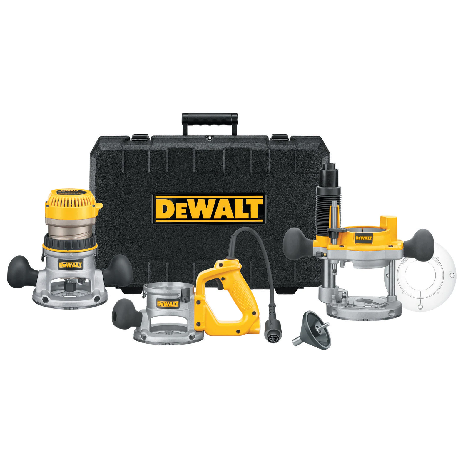 DEWALT DW618B3 1/4-in-Amp 2.25-HP Variable Speed Combo Fixed/Plunge Corded Router Hard Case (Tool Only)