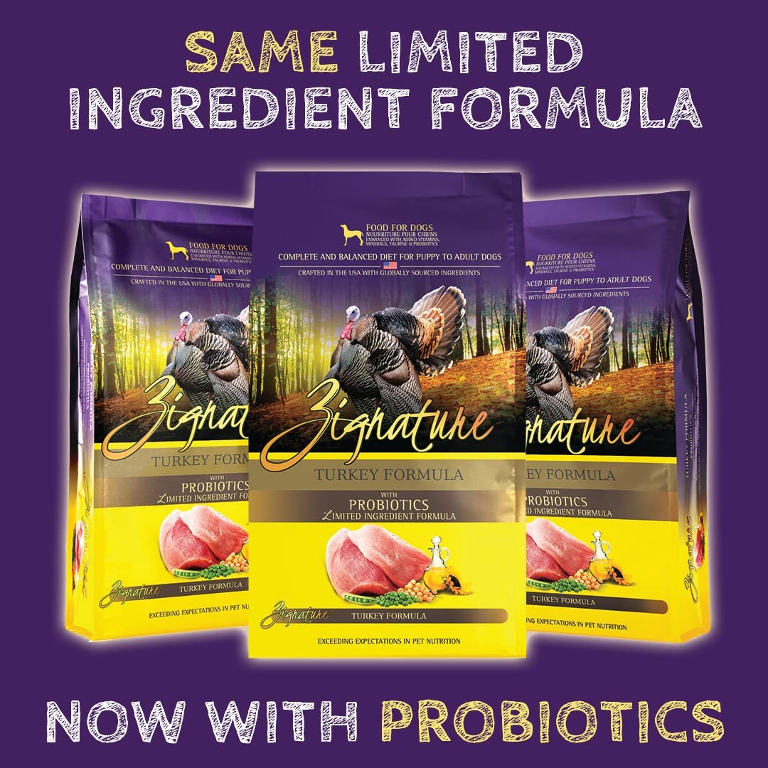 Zignature Turkey Limited Ingredient Formula With Probiotics Dry Dog Food 25 Pound (Pack of 1)