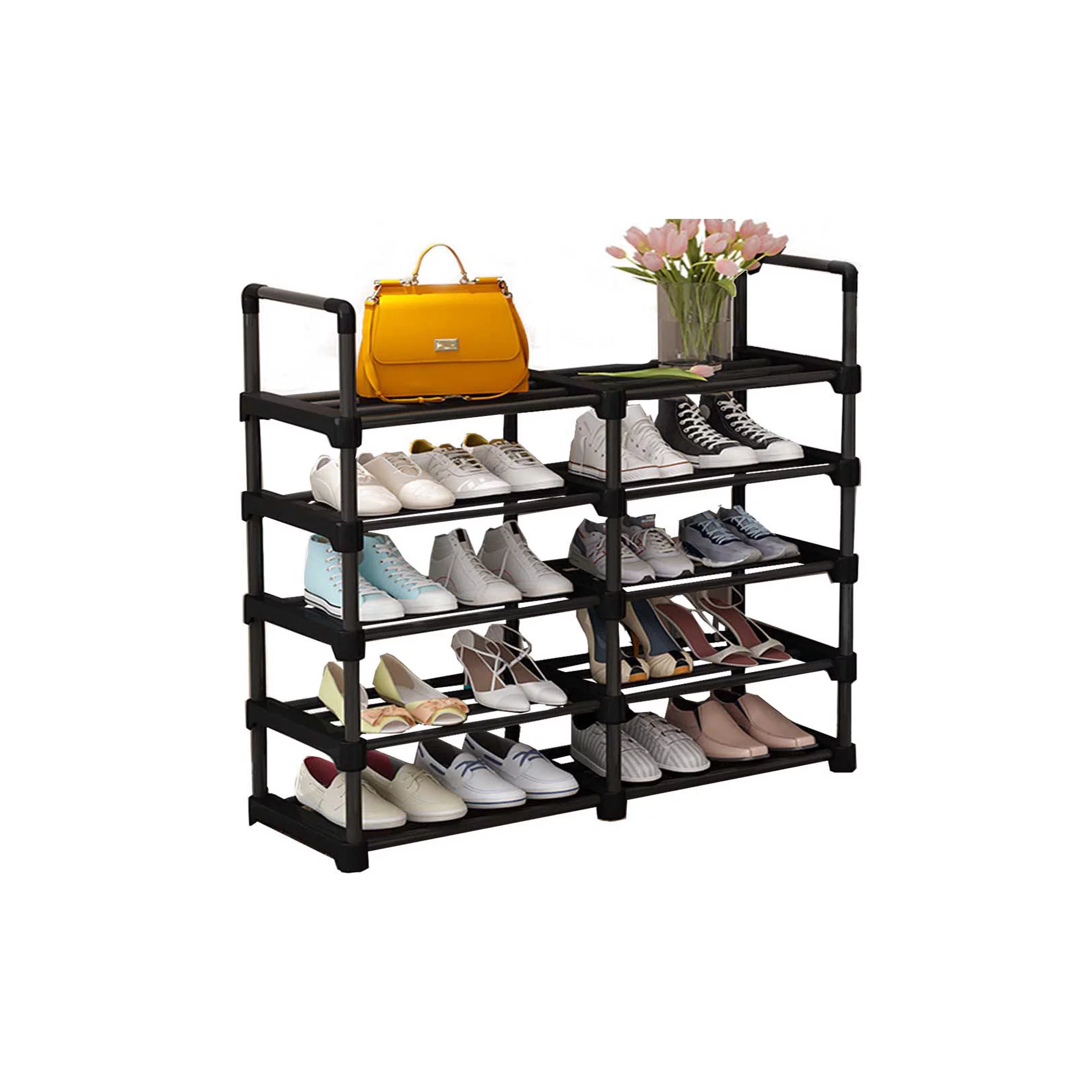 Musment Shoe Rack Shoe Organizer. 20-24 Pairs Shoes Storage Organizer Metal Stackable&Removable Multifunctional Show Rack for Entryway.Closet and Bedroom
