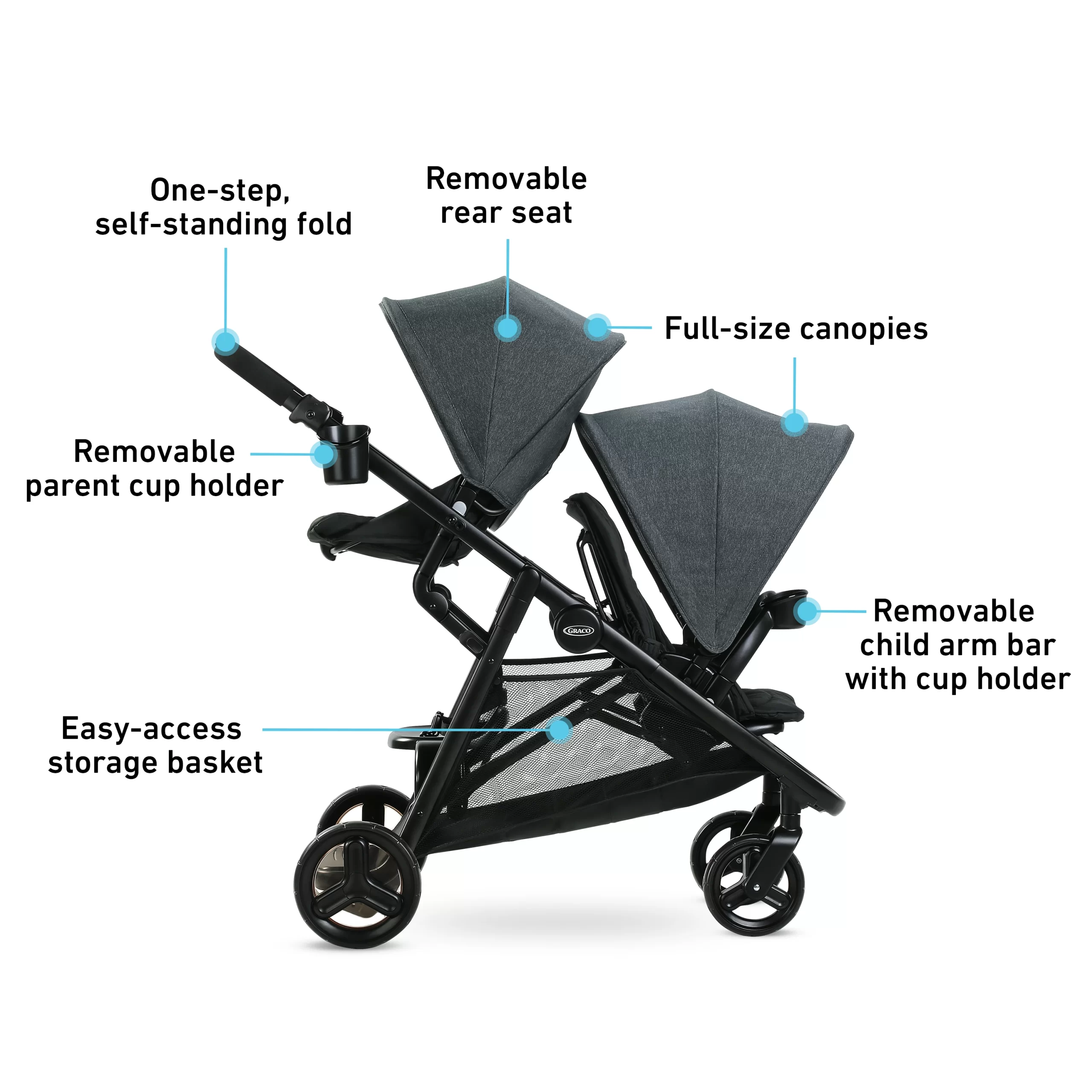 Graco Ready2Grow 2.0 Double Stroller - Rafa