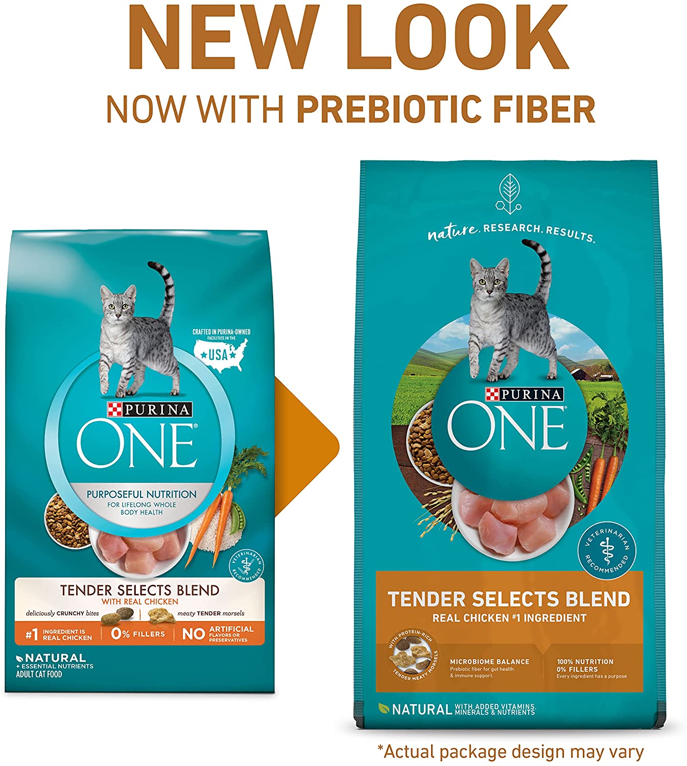 Purina ONE Natural Dry Cat Food. Tender Selects Blend With Real Chicken - 7 lb. Bag