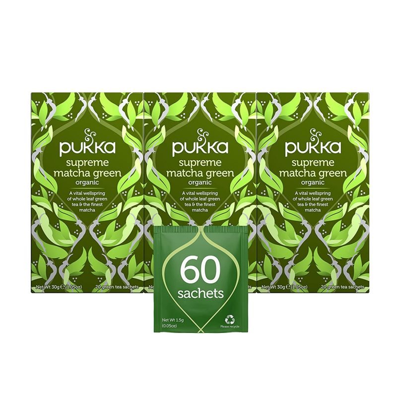 Pukka Supreme Matcha Green. Oothu. Sencha & Suio Gang. 20 Count. Pack of 3