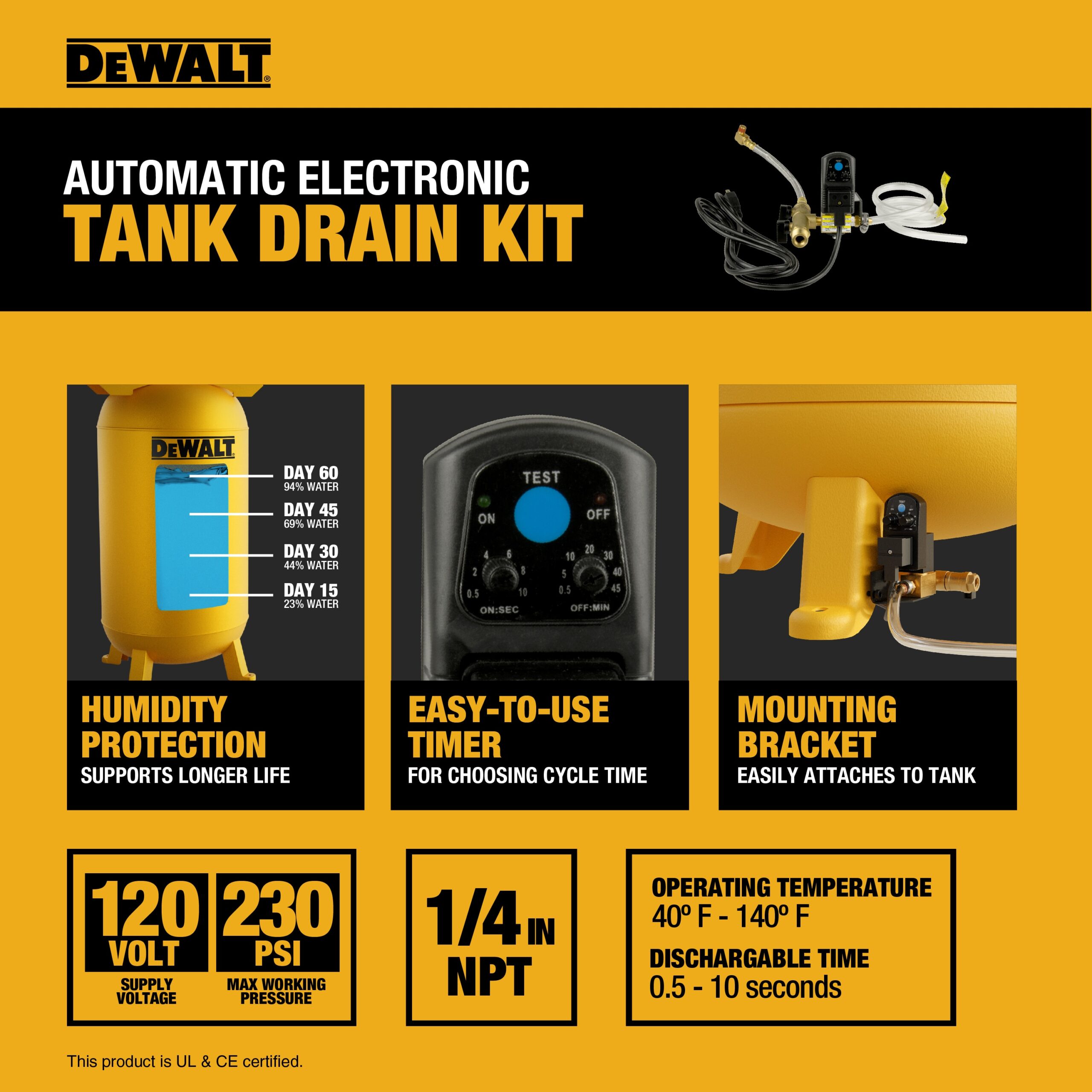DEWALT Auto Electronic Tank Drain