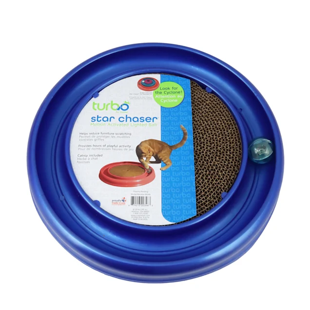 Bergan Star Chaser Turbo Scratcher Cat Toy Assorted. 15.5″ Diameter