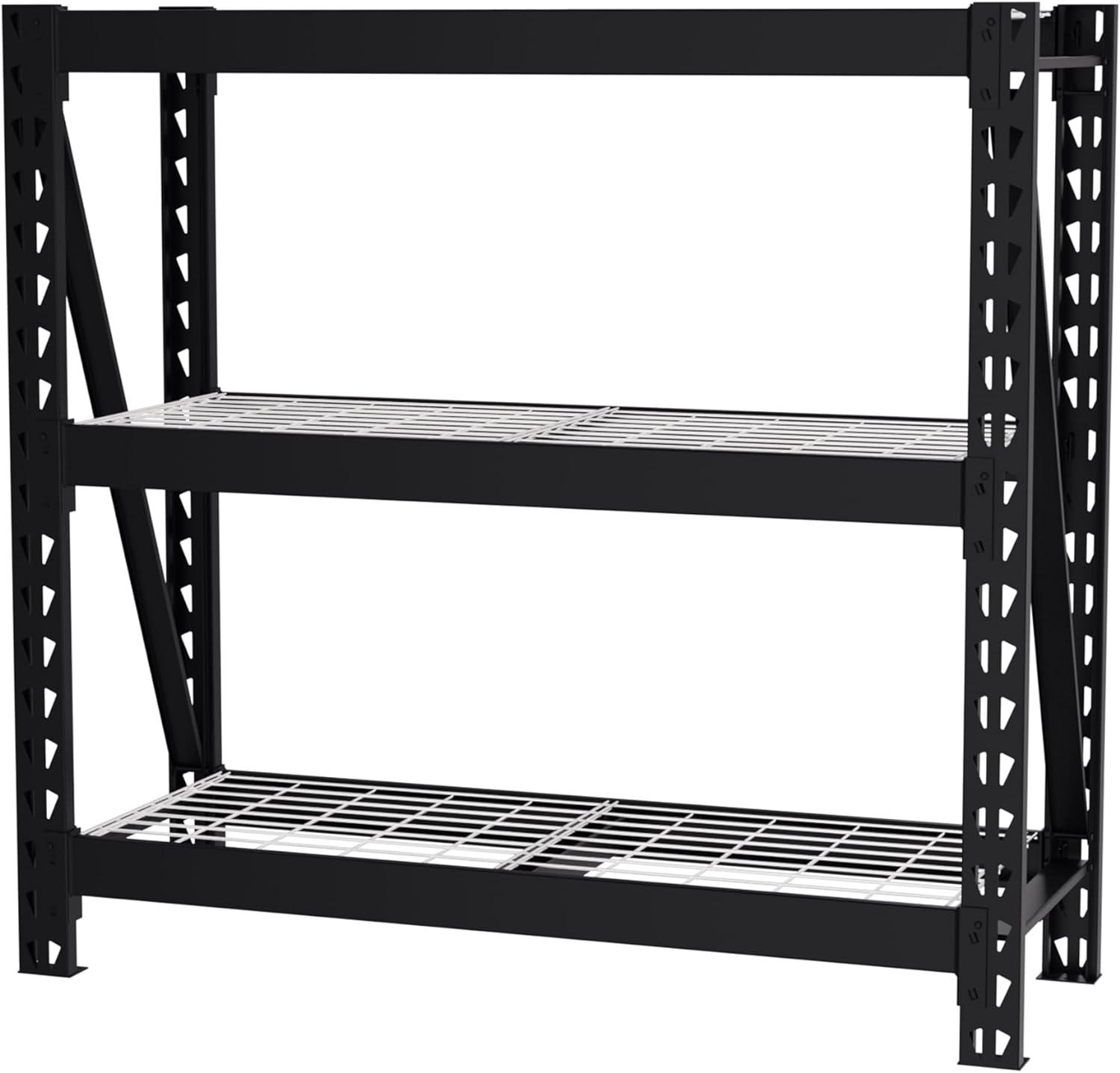 WORKPRO 3-Tier Metal Garage Shelving Unit. Heavy Duty Storage Utility Rack. 50W x 18D x 47H. 5400 LBS Load Capacity. Industrial Steel Shelf with Adjustable Shelves for Shop Warehouse Basement