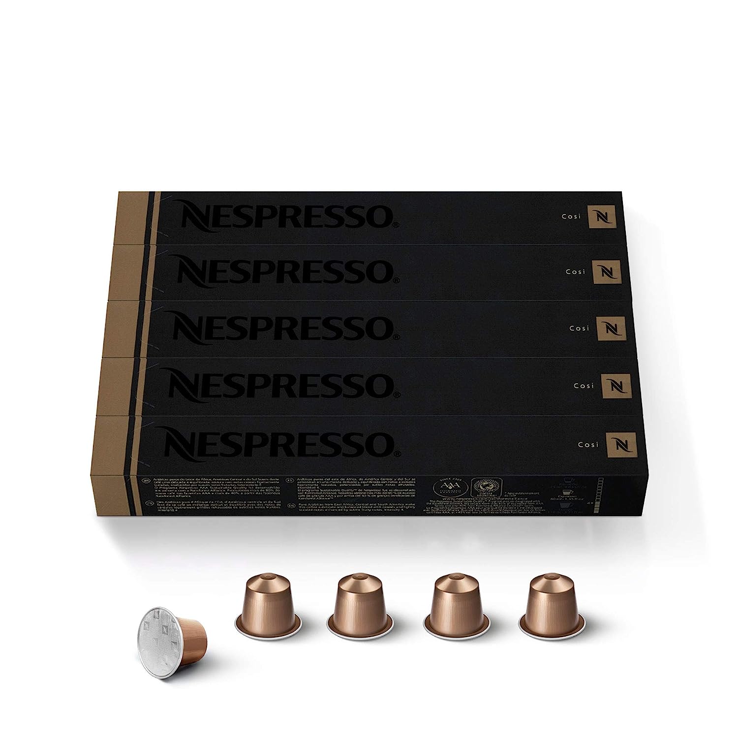 Nespresso Capsules OriginalLine. Cosi. Mild Roast Espresso Coffee. 50 Count Coffee Pods. Brews 1.35oz (ORIGINAL LINE ONLY)