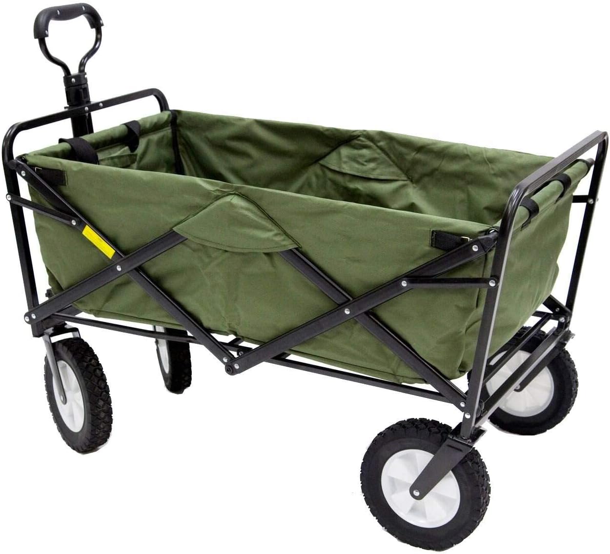 Mac Sports Folding Steel Frame Garden Utility Wagon Cart. Green (for Parts)