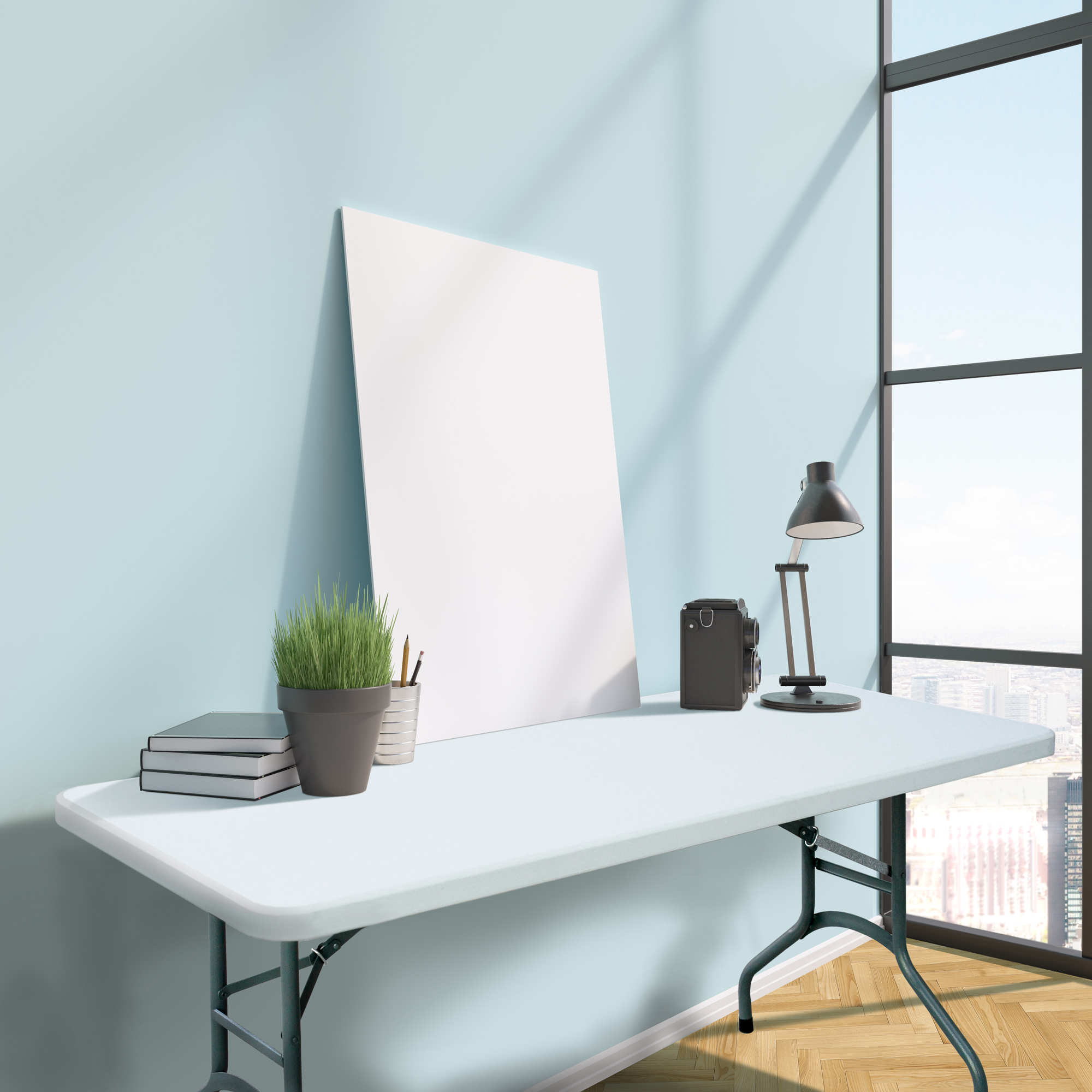 Plastic Development 706 Heavy Duty 6 Foot Straight Banquet Folding Table. White