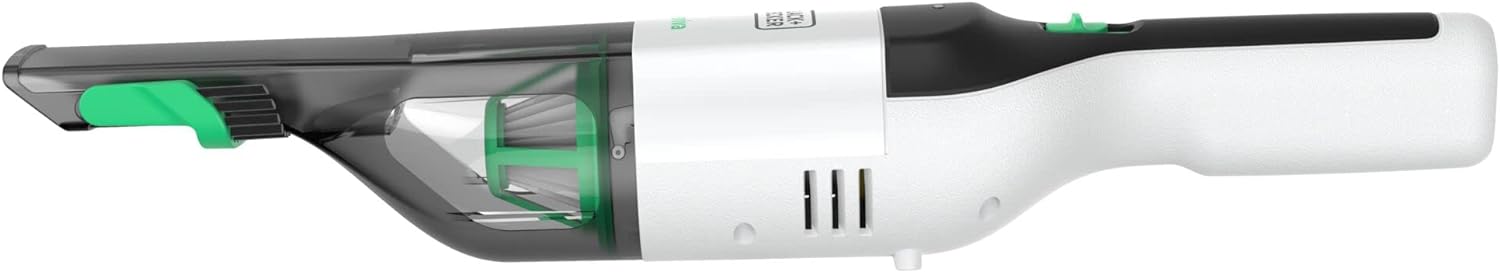 BLACK+DECKER 8V MAX reviva Handheld Vacuum. Cordless. Transparent Dustbowl (REVHV8J40)