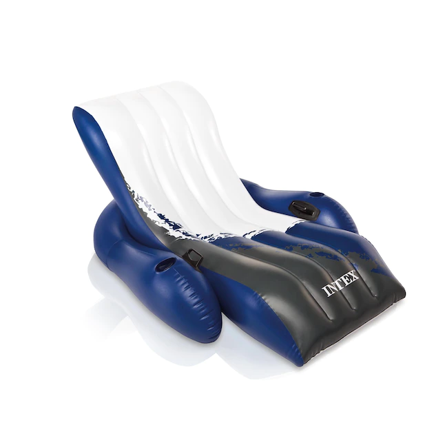 Intex  1-Seat Blue Inflatable Lounger. 71 X 53-Inch