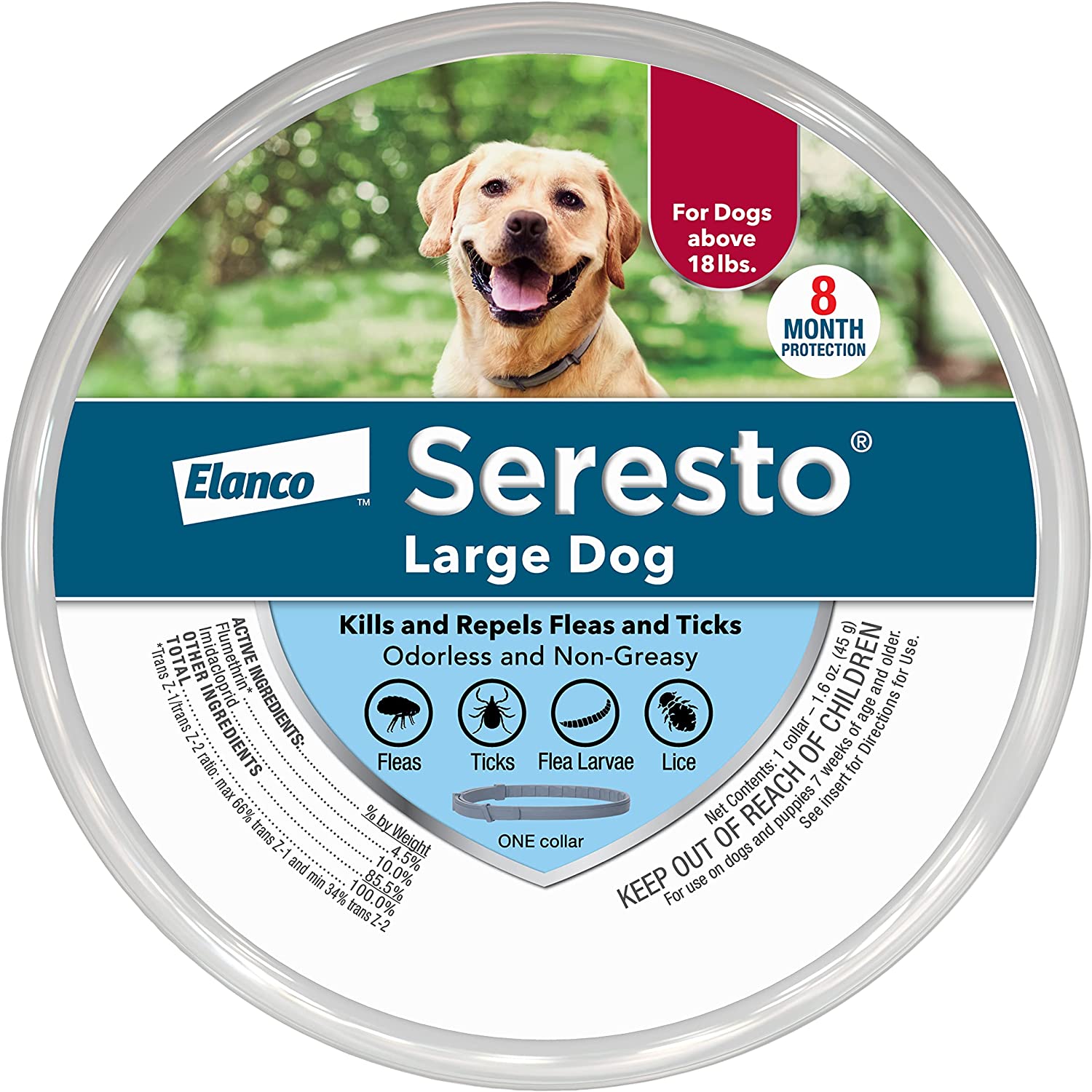 Seresto Bayer Flea and Tick Collar for Large Dogs