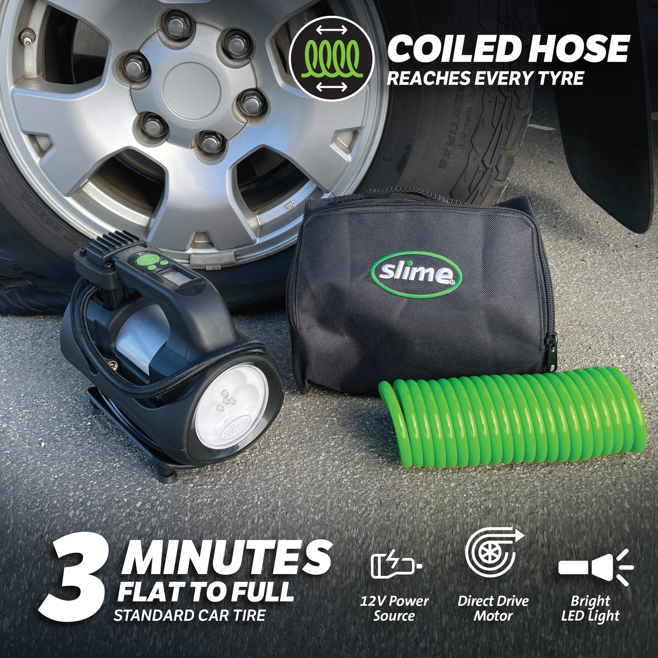 Slime Expert Heavy-Duty Led Inflator - 40068