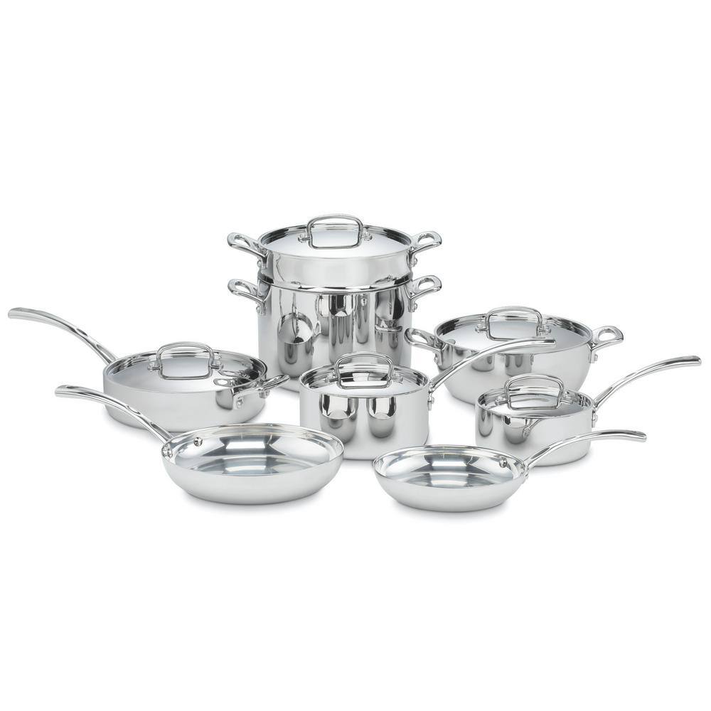 Cuisinart  French Classic 13-Piece Stainless Steel Cookware Set in Silver and Stainless Steel