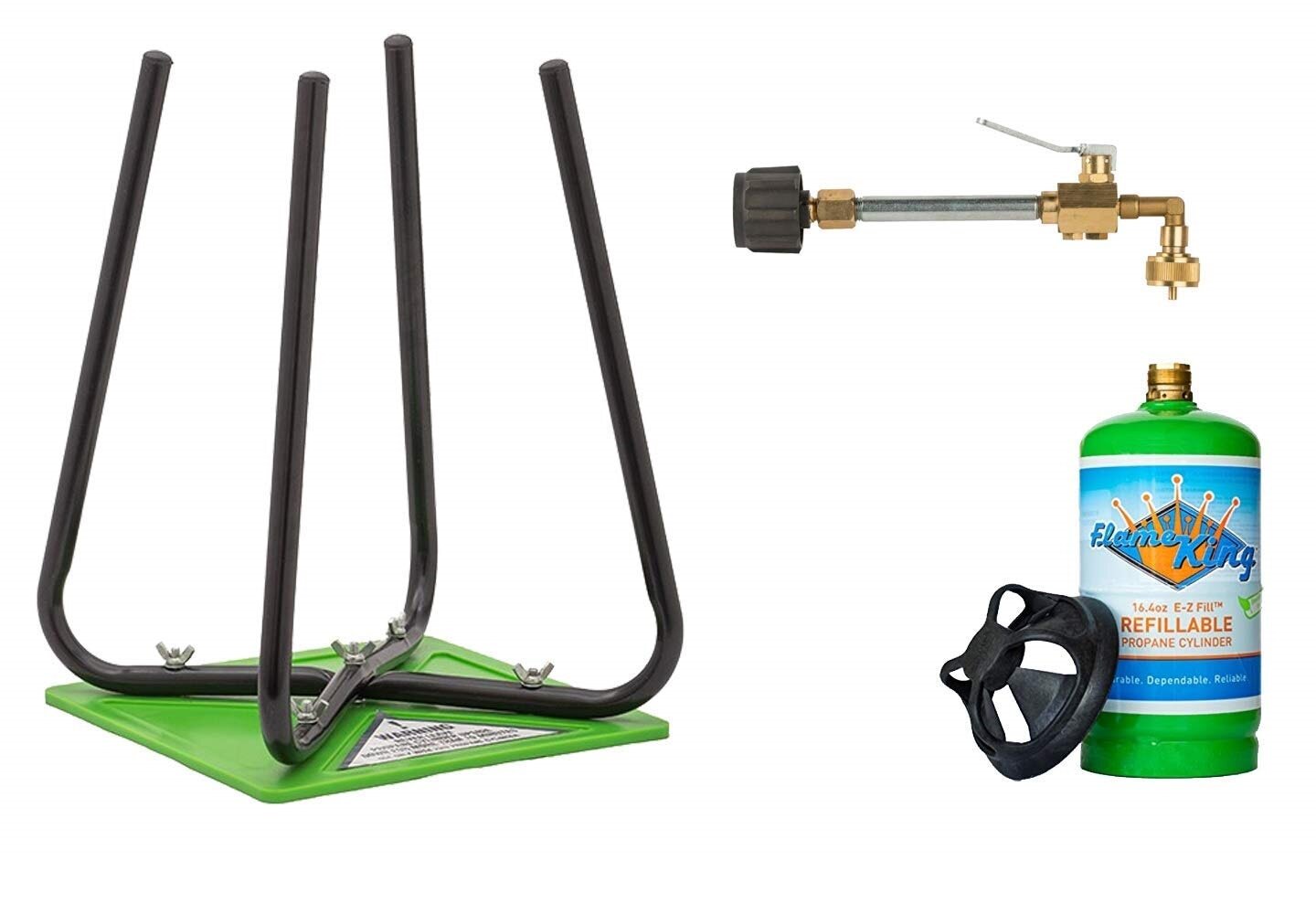 Flame King 1 lb. Refillable Propane Cylinder with Refill Kit