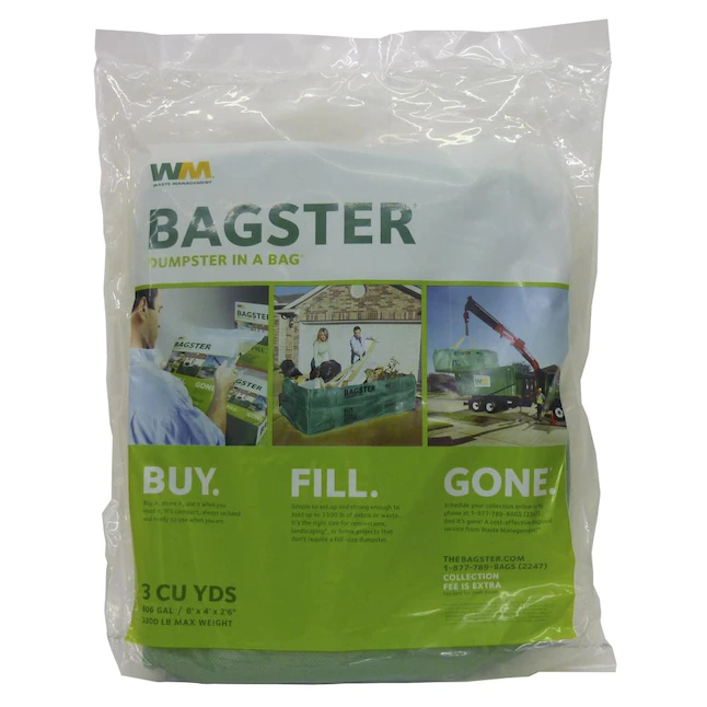 Waste Management  Bagster Green Outdoor Polypropylene Construction Trash Bag