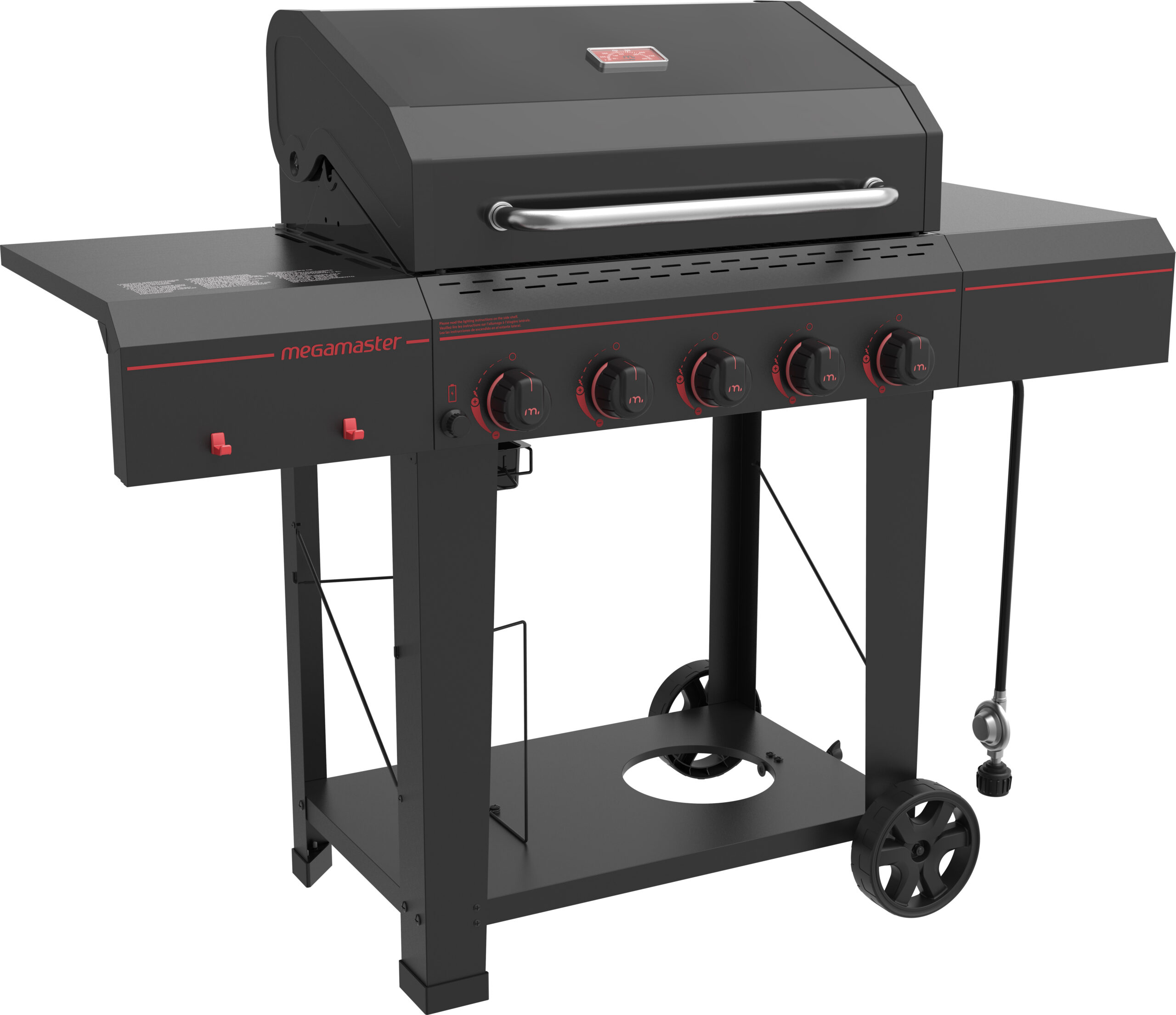 Megamaster 5 - Burner Free Standing Liquid Propane 50000 BTU Gas Grill