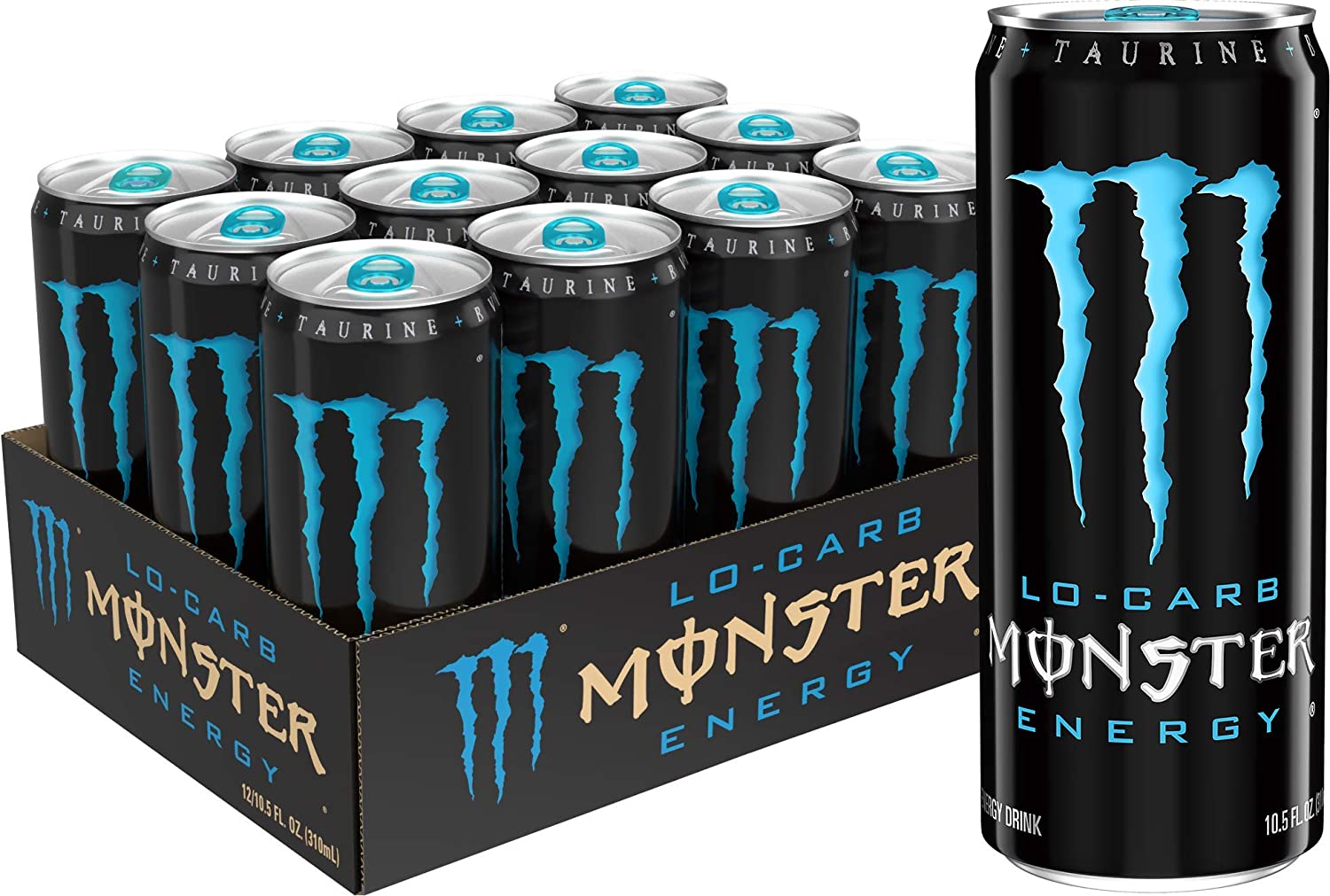 Monster Energy. Lo-Carb Monster. Low Carb Energy Drink. 10.5 Ounce (Pack of 12)
