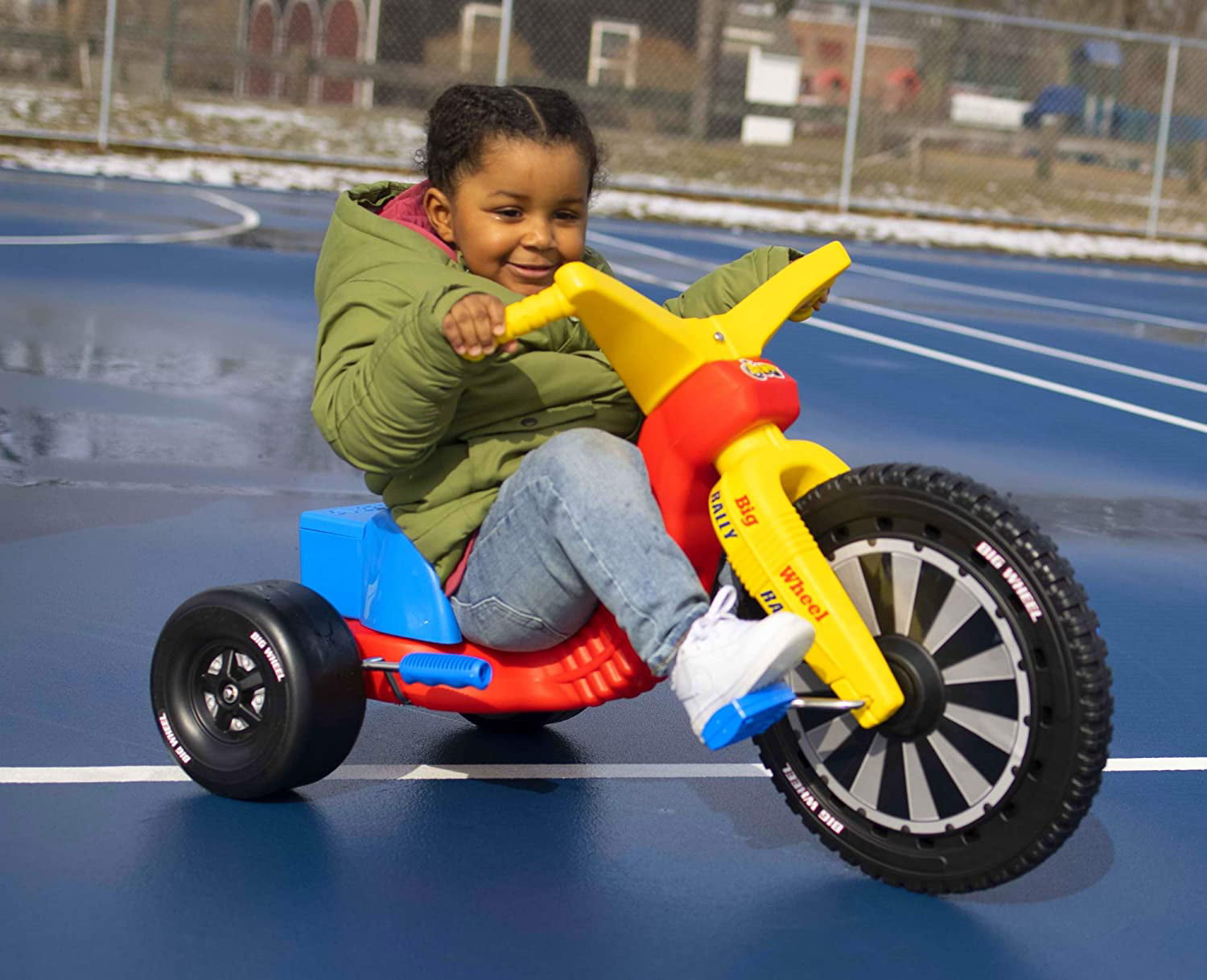 The Original Big Wheel 16 Inch Toddler Tricycle Big Wheel for Kids 3-8 Boys Girls Trike - Rally Racer Edition