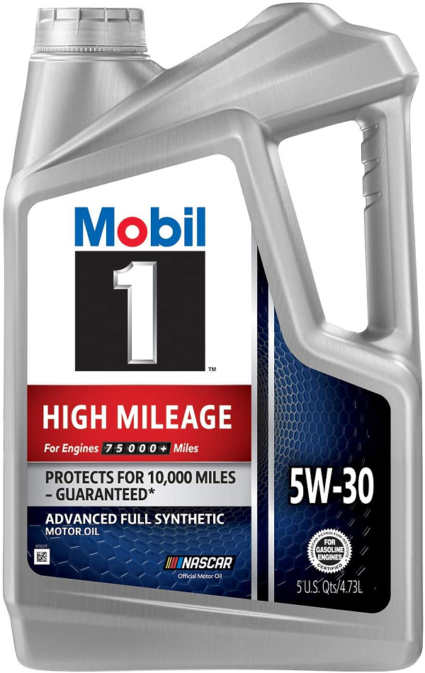Mobil 1 High Mileage Full Synthetic Motor Oil 5W-30. 5 Quart