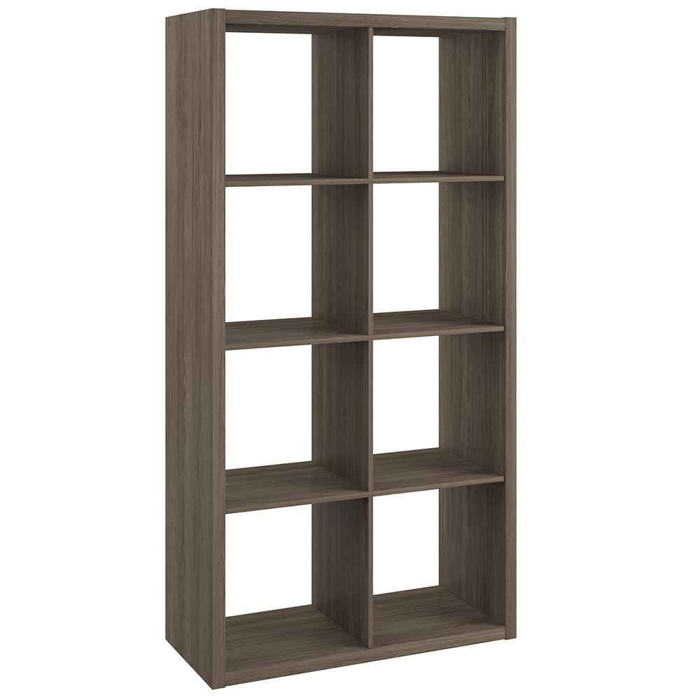 ClosetMaid 4585 57.95 in. H x 29.84 in. W x 13.50 in. D Graphite Gray Wood Large 8- Cube Organizer