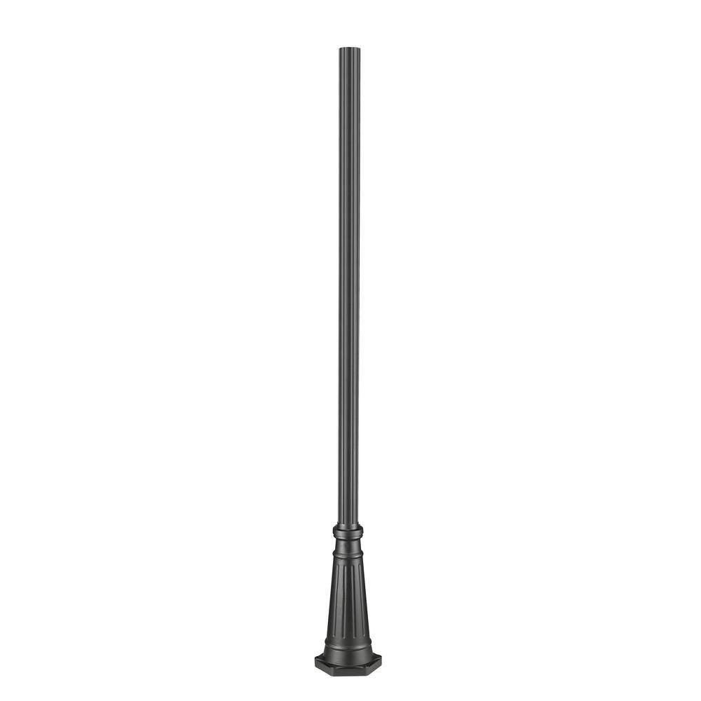 Unbranded  Outdoor Post Black 96 in Aluminum Hardwired Outdoor Weather Resistant Light Post