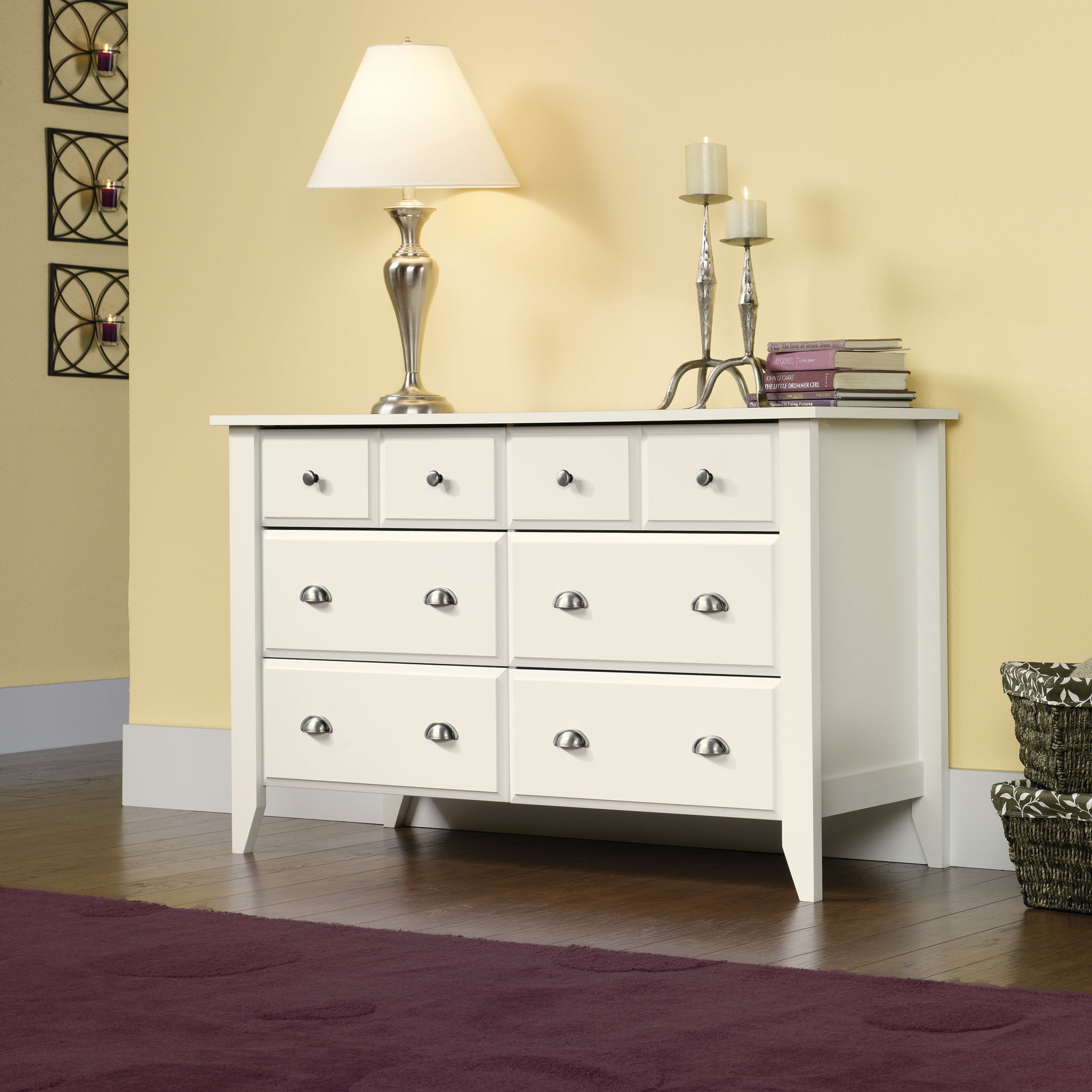 Sauder Shoal Creek 6-Drawer Dresser. Soft White finish