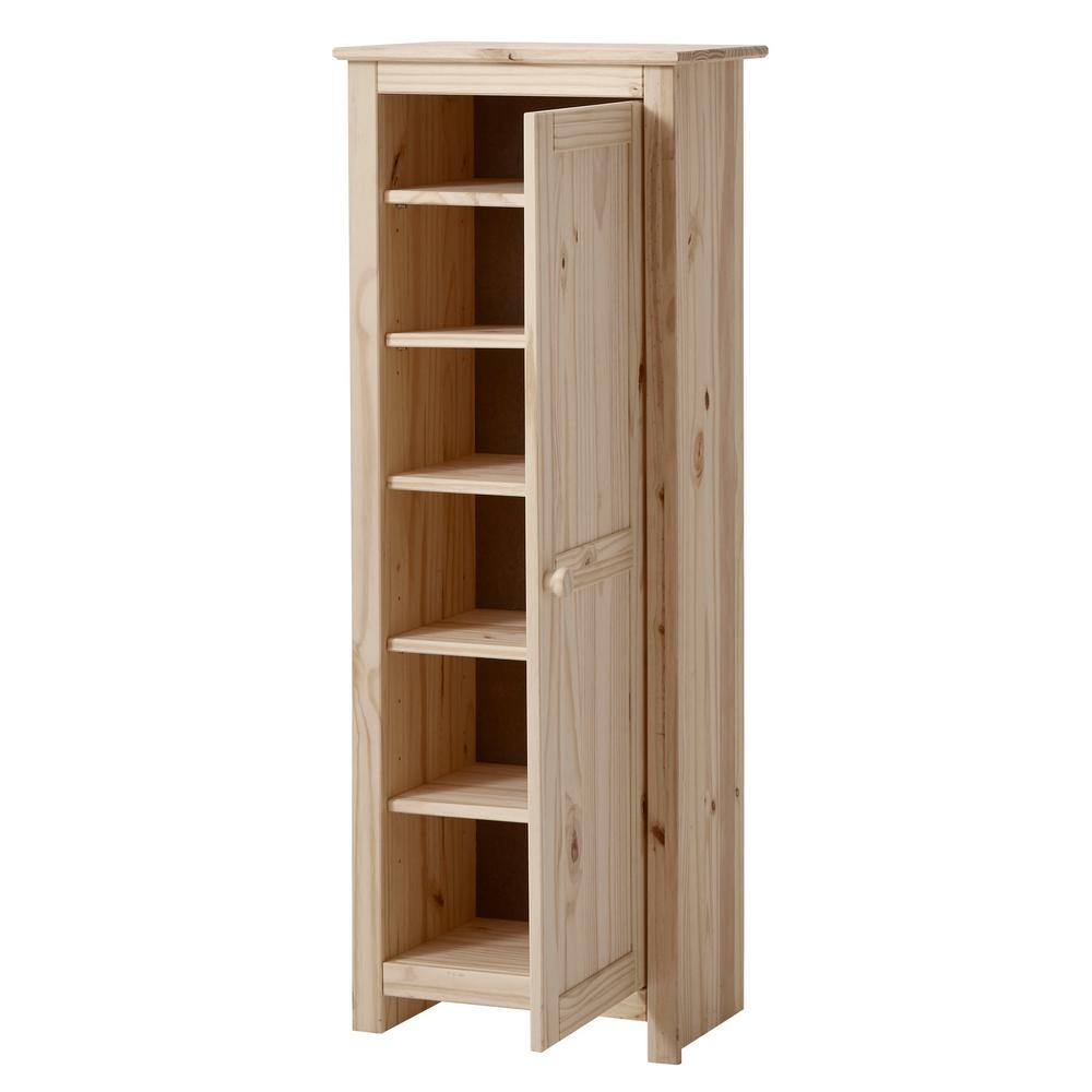 StyleWell Unfinished Natural Pine Wood Accent Cabinet (48 in. H x 18 in. W x 15 in. D)