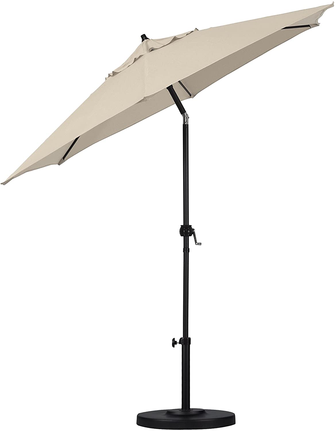 Astella  9-ft Solid Push-Button Tilt Market Patio Umbrella. Antique Beige