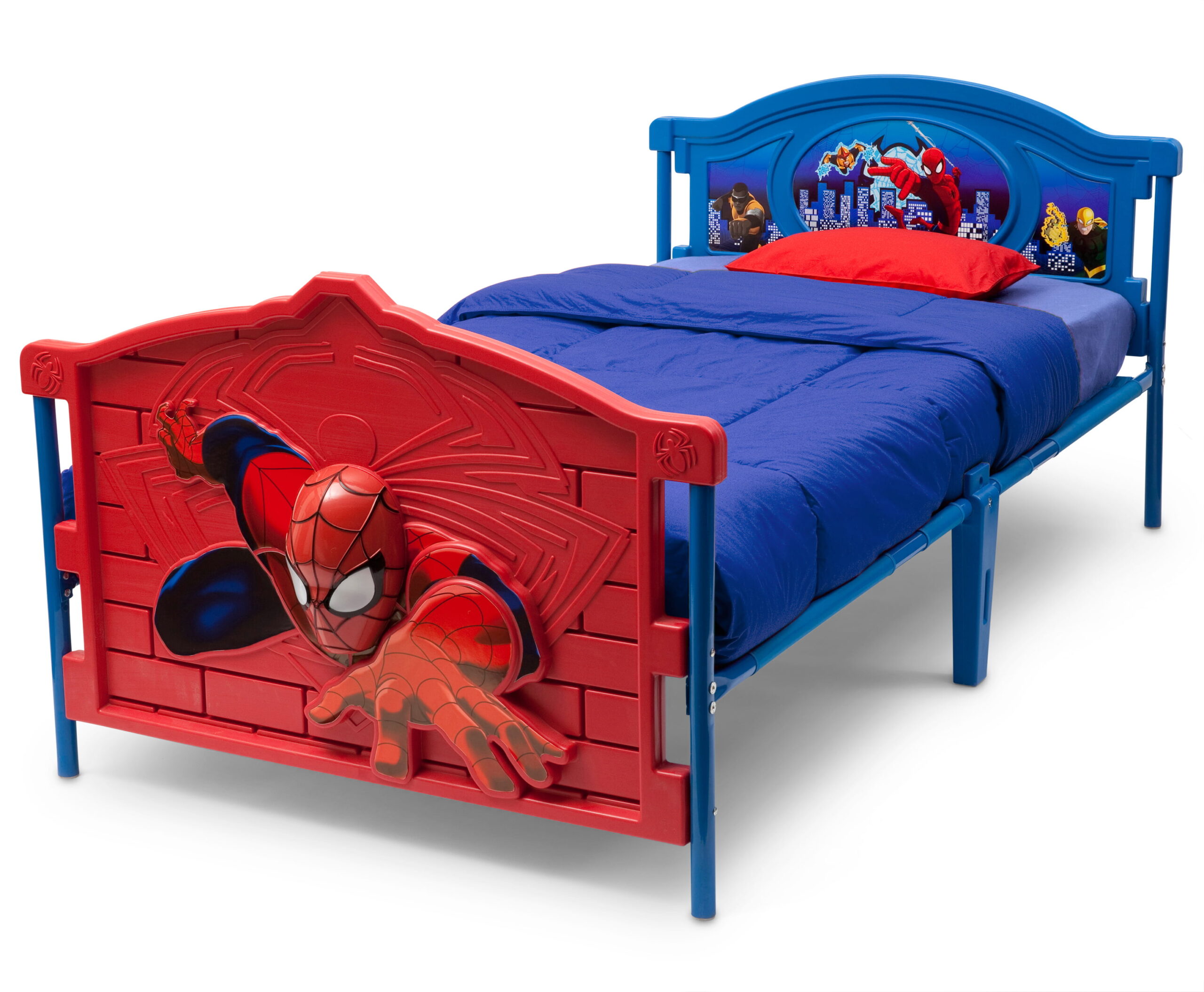 Delta Children Marvel Spider-Man 3D Plastic Twin Bed. Red