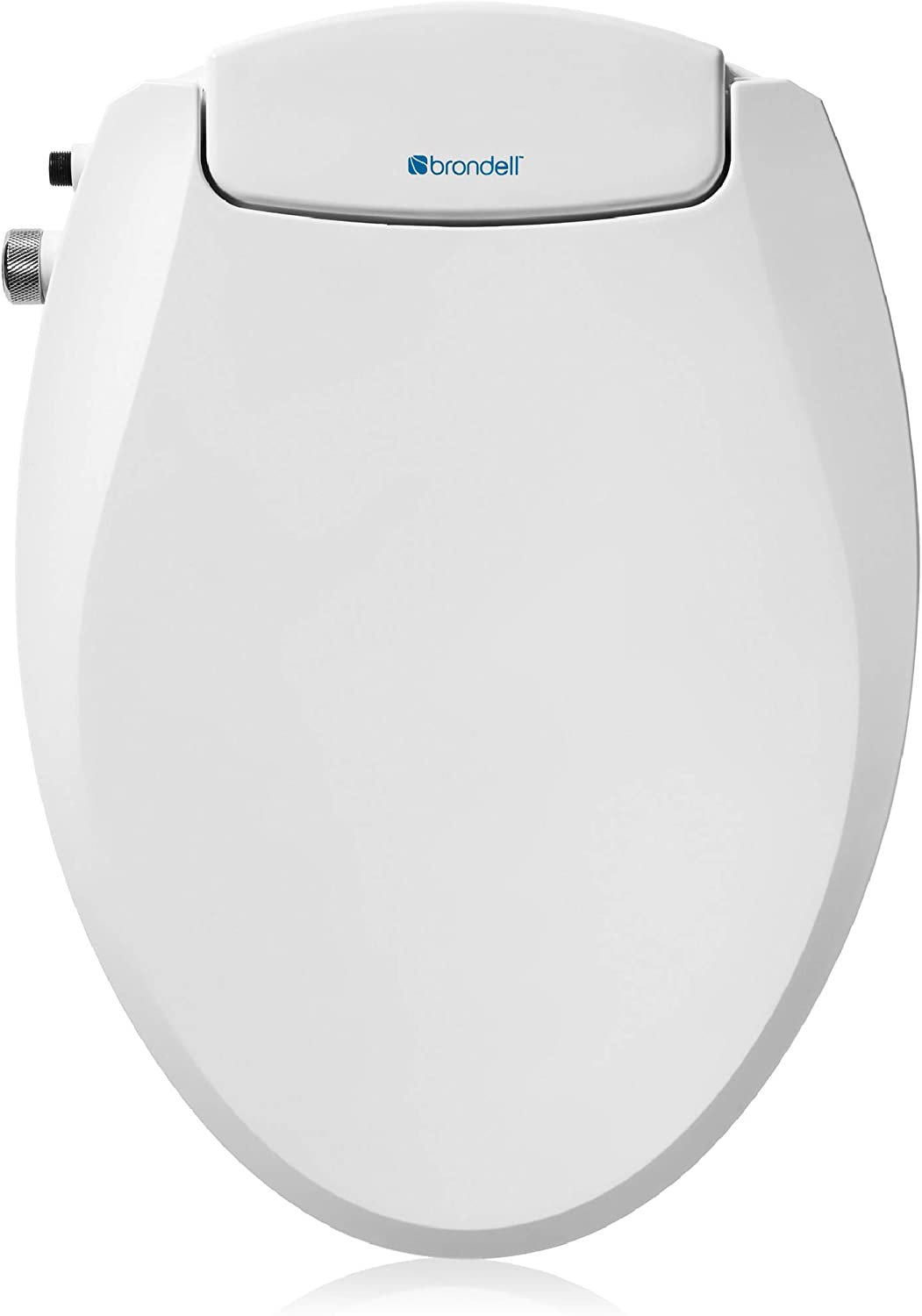 Brondell Bidet Toilet Seat Non-Electric Swash Ecoseat. Fits Elongated Toilets. White - Dual Nozzle System. Ambient Water Temperature - Bidet with Easy Installation. S101