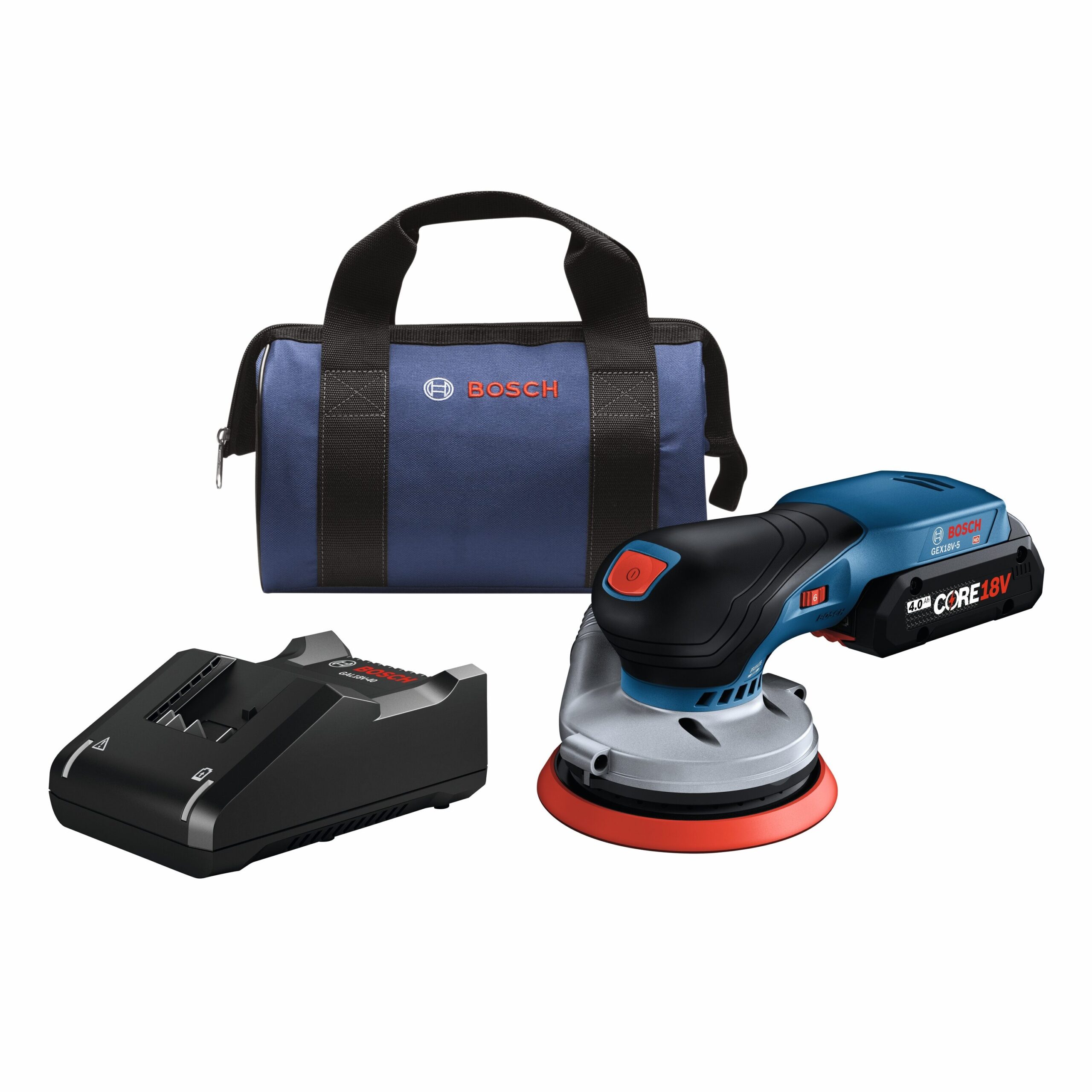 Bosch 18-Volt 4-Amp Brushless Cordless Orbital Sander with Dust Management (Battery Included)