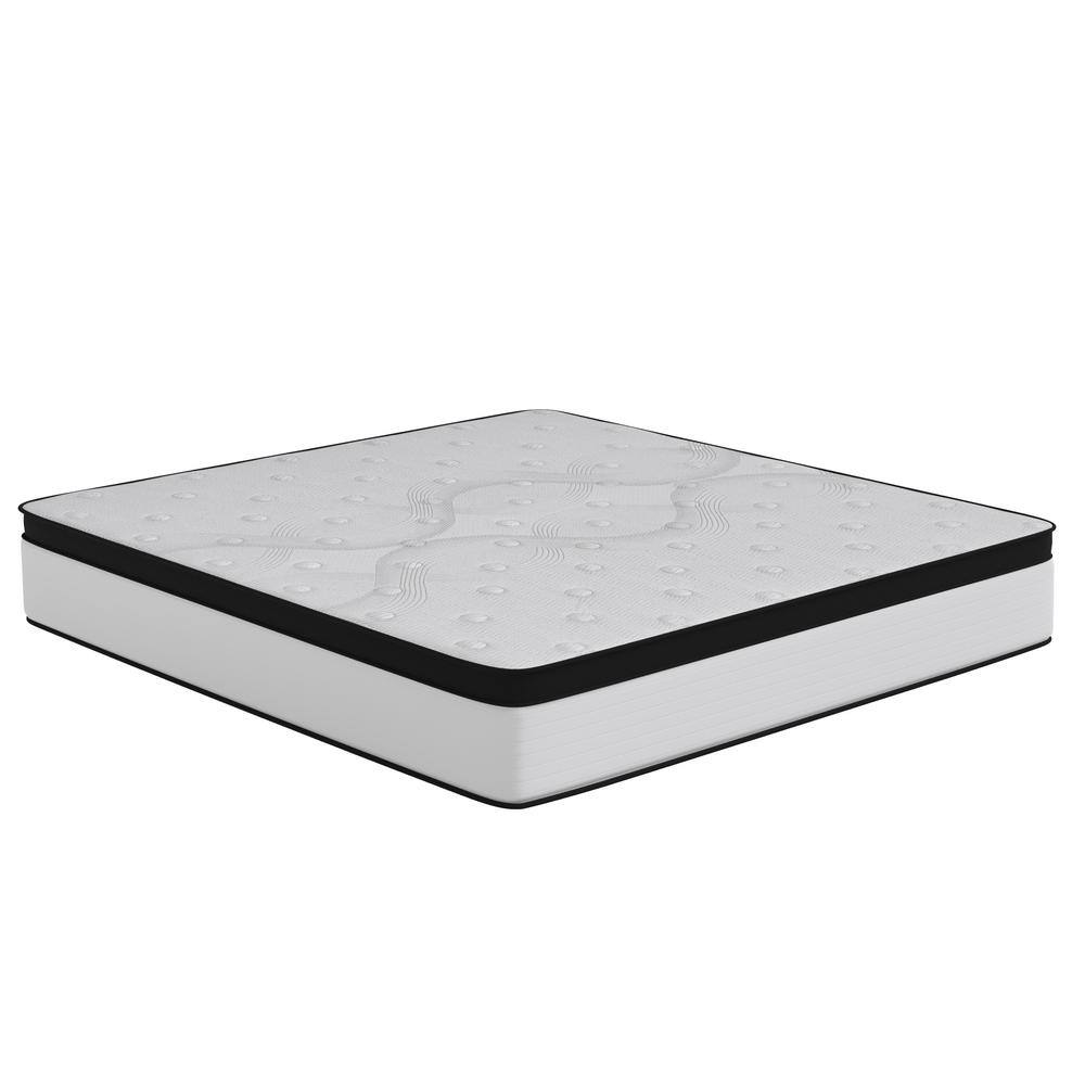 TAYLOR + LOGAN  King Extra Firm Polyurethane Foam Tight Top 12 in. Mattress