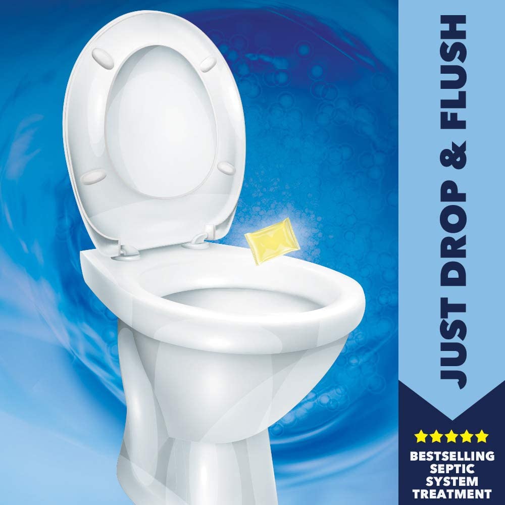 One Flush Septic Tank Treatment Packets - 1 Year Supply of Septic Treatment