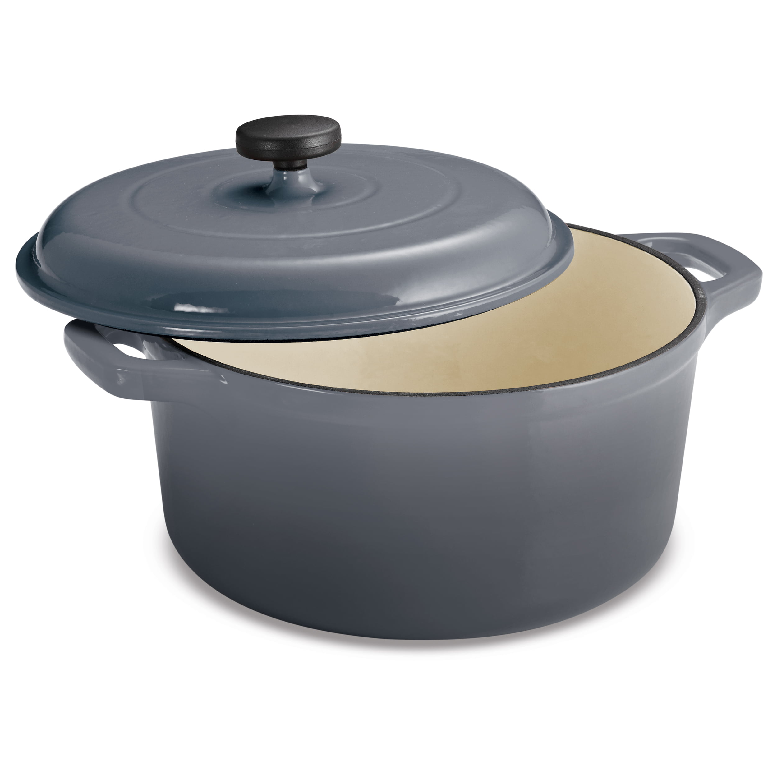 Tramontina 6.5 Qt Enameled Round Cast Iron Dutch Oven. Gray