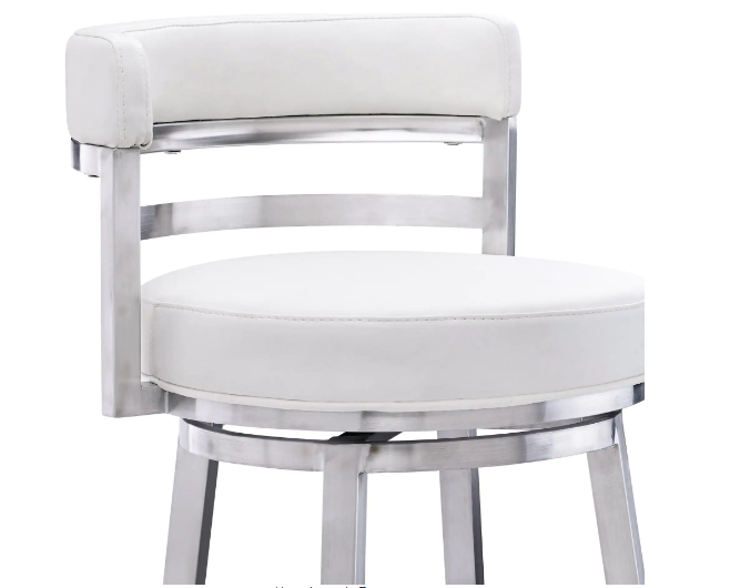 Armen Living Madrid Contemporary 26 in. Counter Height Bar Stool