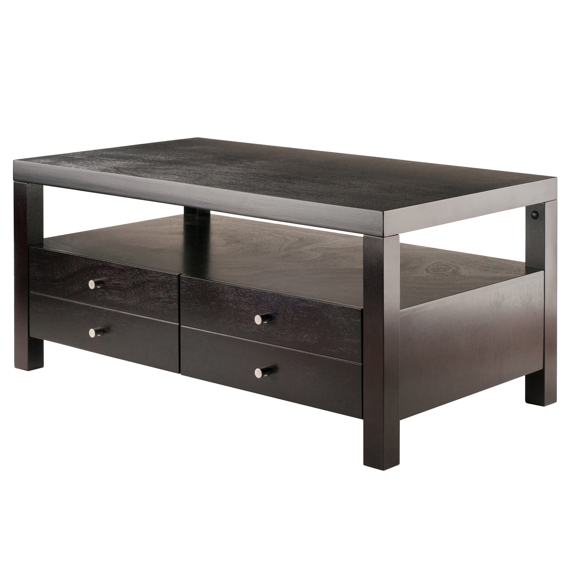 Winsome Wood Copenhagen Coffee Table. 2-Drawers. Espresso Finish