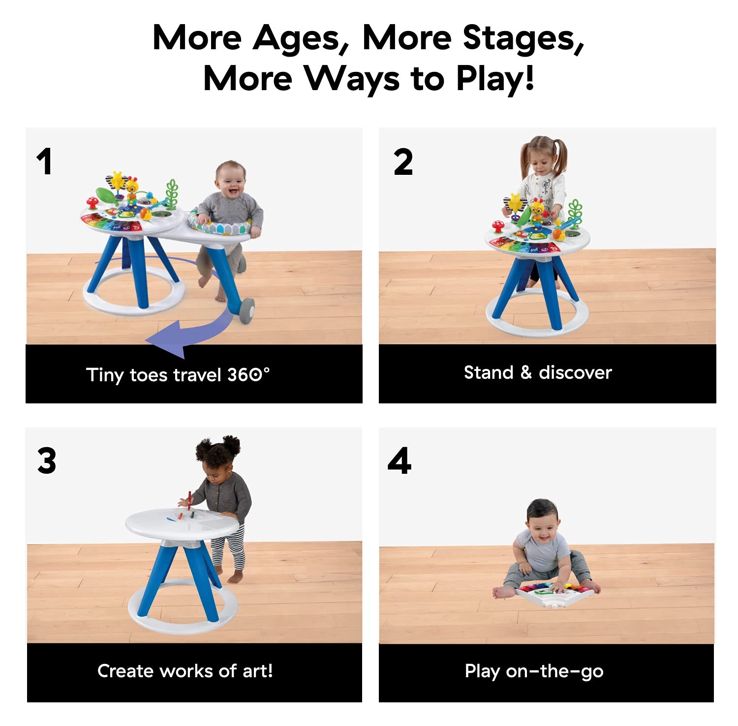 Baby Einstein Around We Grow 4-in-1 Walker. Discovery Activity Center and Table. Age 6 Months and up